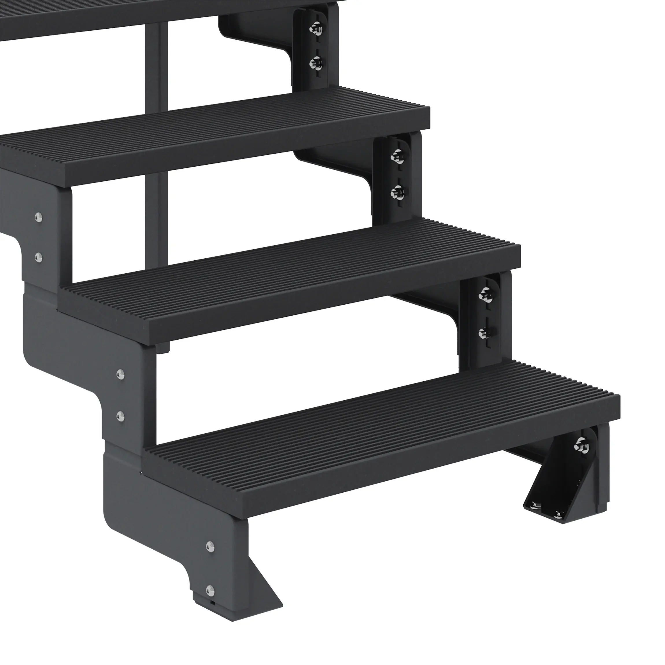 Dolle Außentreppe Gardentop 2 Gitteroststufen 80 cm inkl. einseitigem Geländer anthrazit