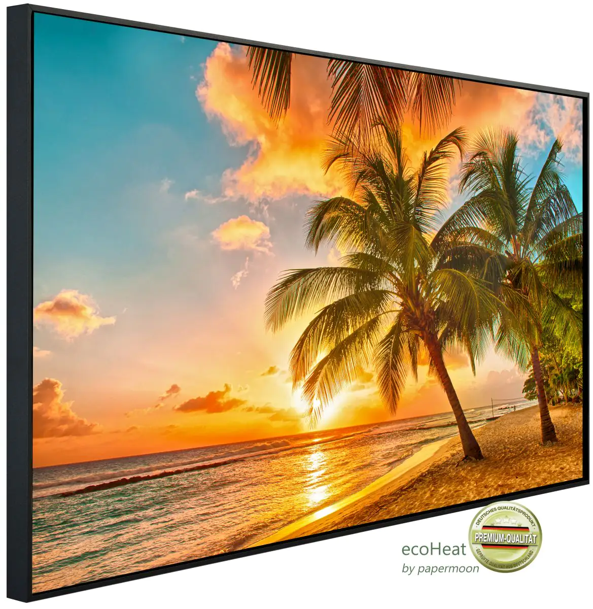 papermoon Infrarotheizkörper EcoHeat 60x120 cm 1200 Watt, Barbados Palmen