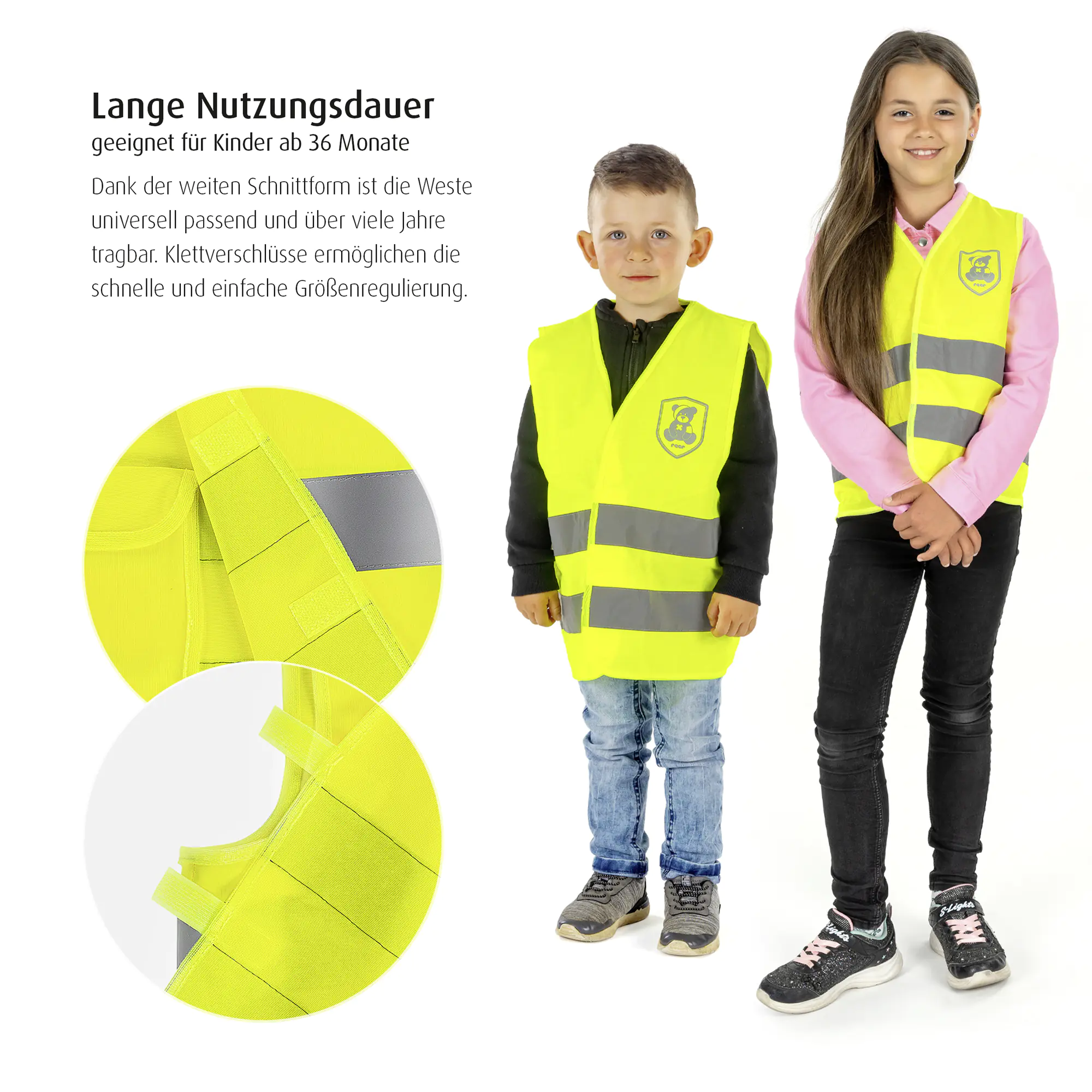 Reer Kinder-Warnweste MyBuddyGuard Größe S (ca. 49 x 47 cm) Reer Kinder-Warnweste MyBuddyGuard Größe S (ca. 49 x 47 cm)