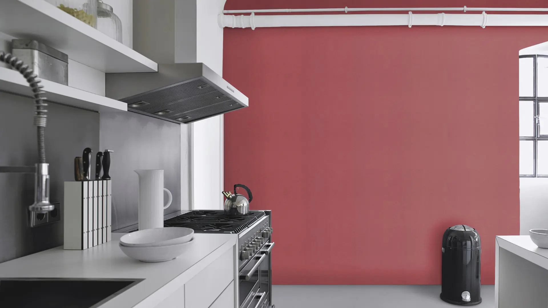 Rasch Vliestapete 560190 Barbara Home III, Textilstruktur rot, 10,05 x 0,53 m