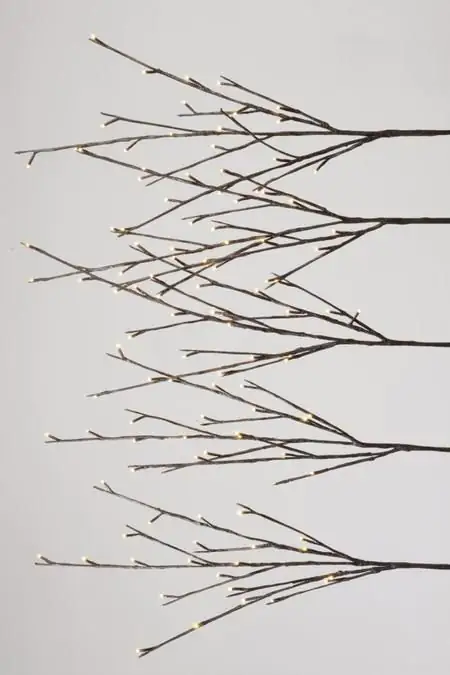 Kaemingk LED 5er Zweige braun aussen 120 LED, warmweiß