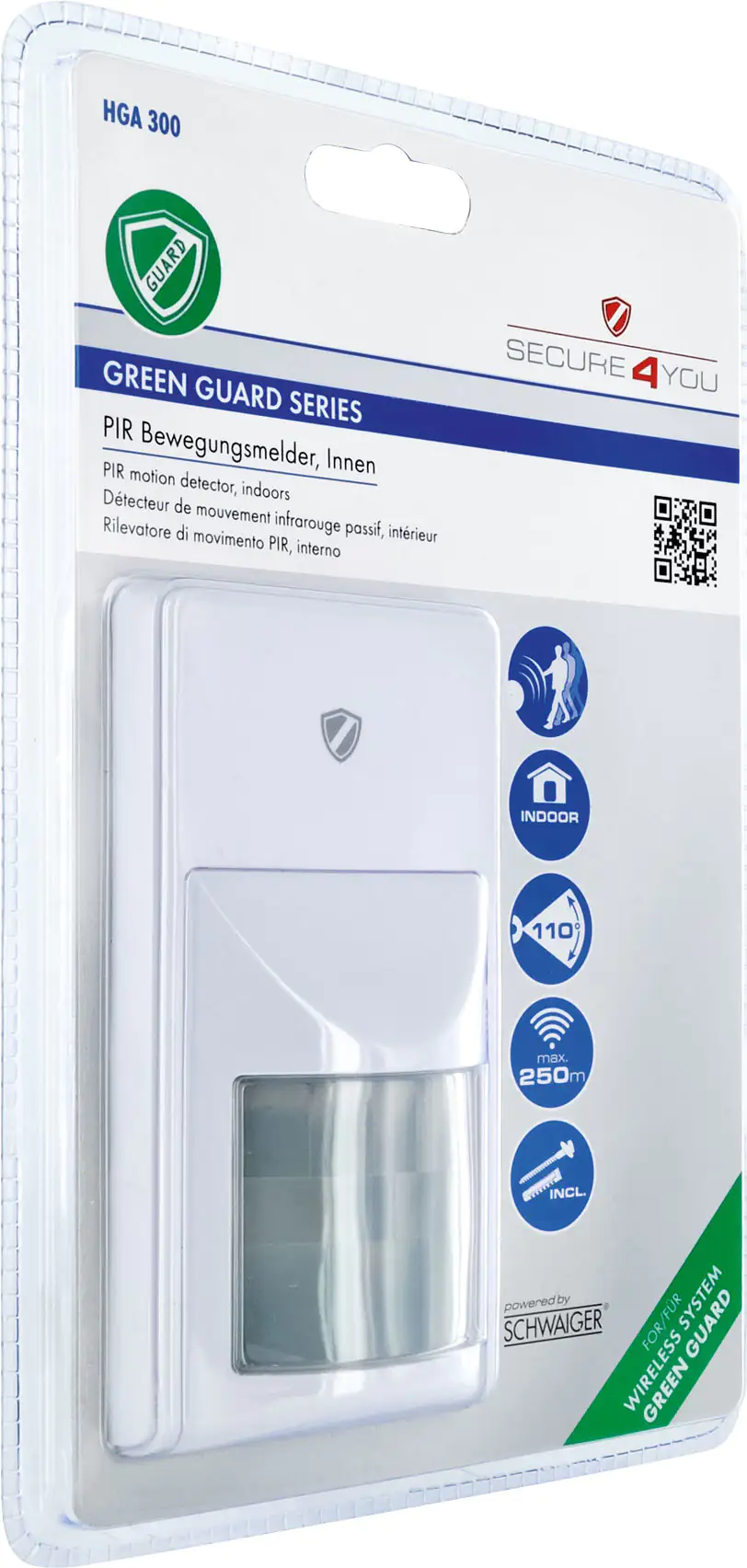 Schwaiger Bewegungsmelder Green Guard weiß, Innenbereich