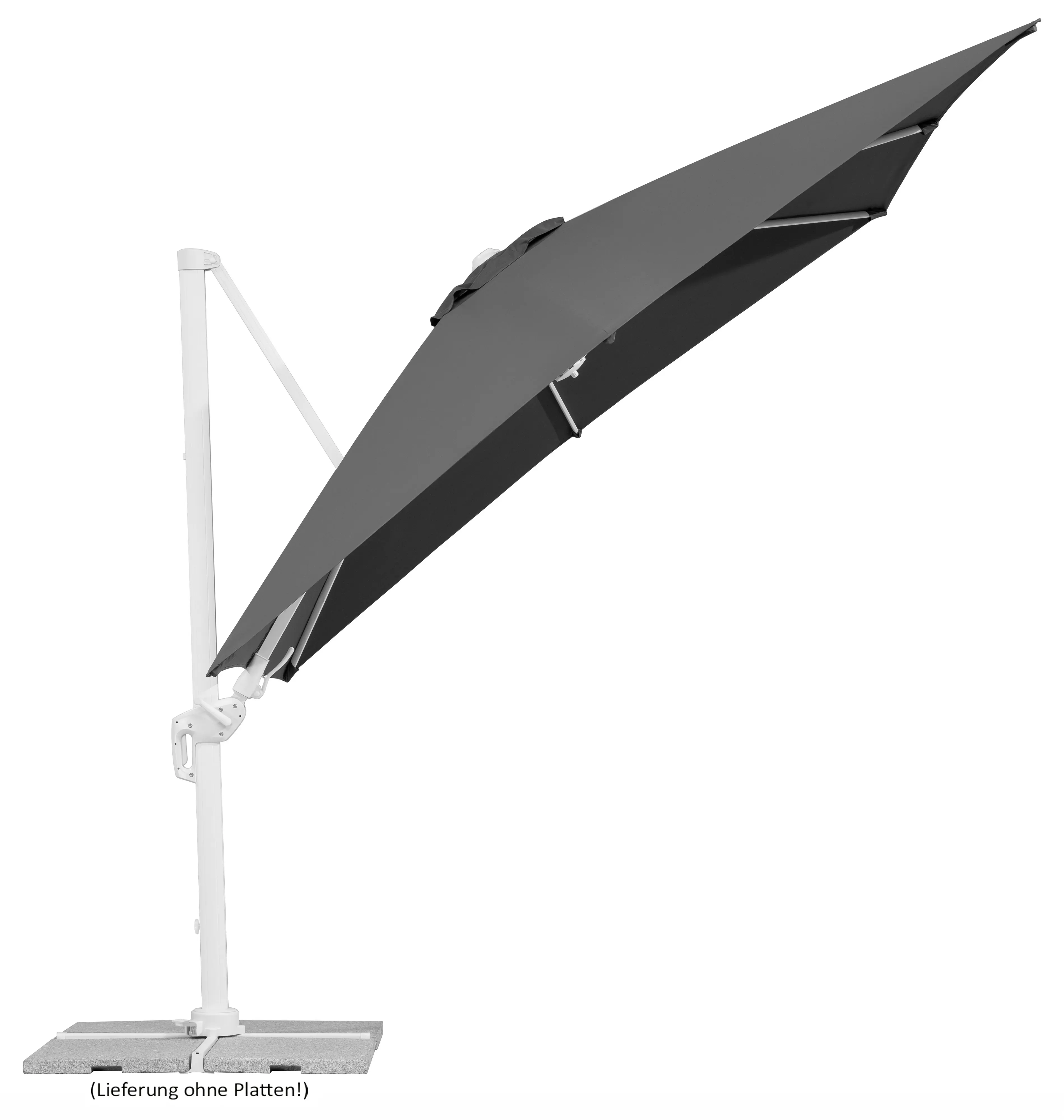 Schneider Sonnenschirm Rhodos Twist Bianco anthrazit 300 x 300 cm Schneider Sonnenschirm Rhodos Twist Bianco anthrazit 300 x 300 cm