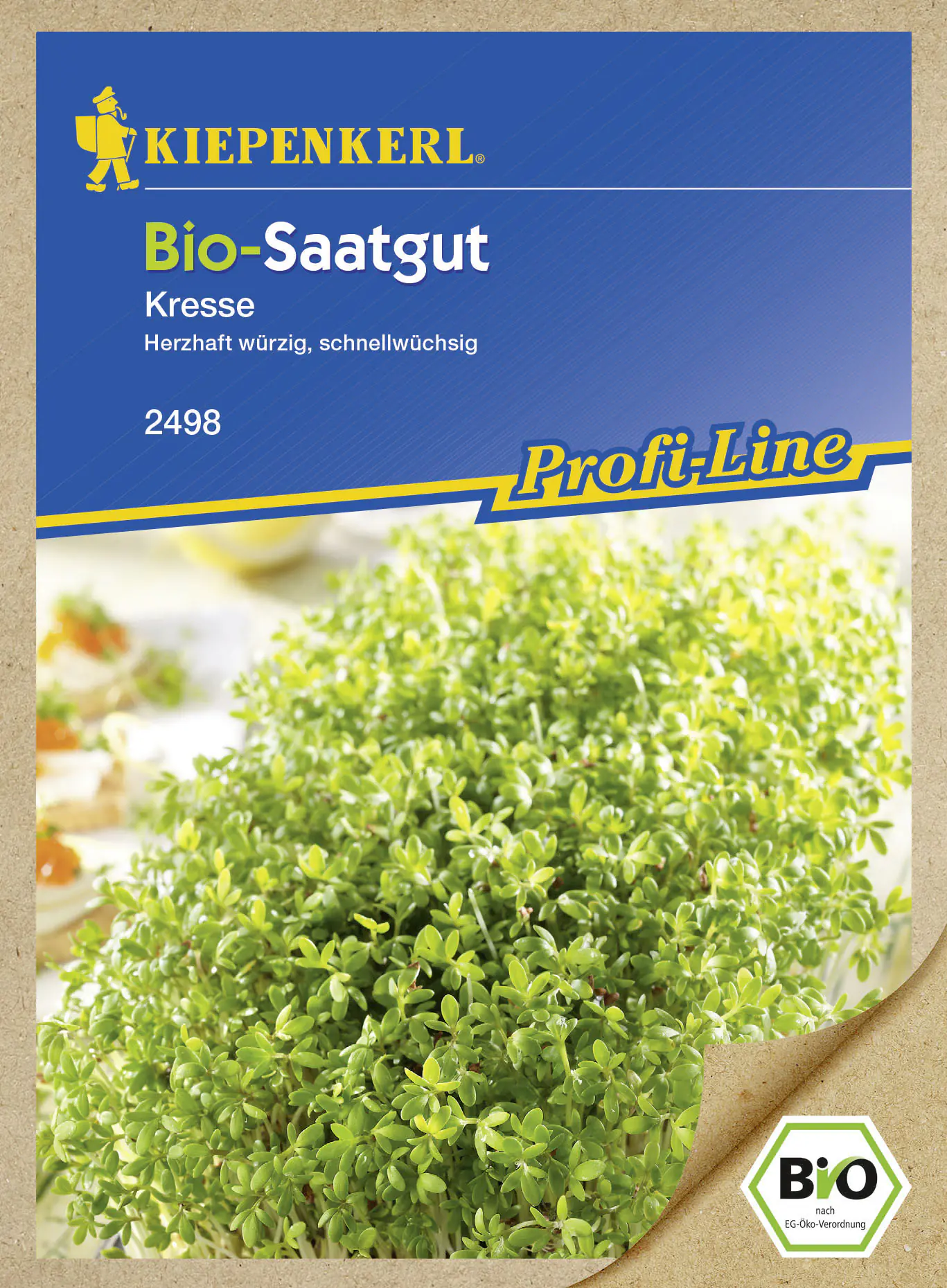 Kiepenkerl Bio-Saatgut Gartenkresse Lepidium sativum, Inhalt: ca. 1,5 m²
