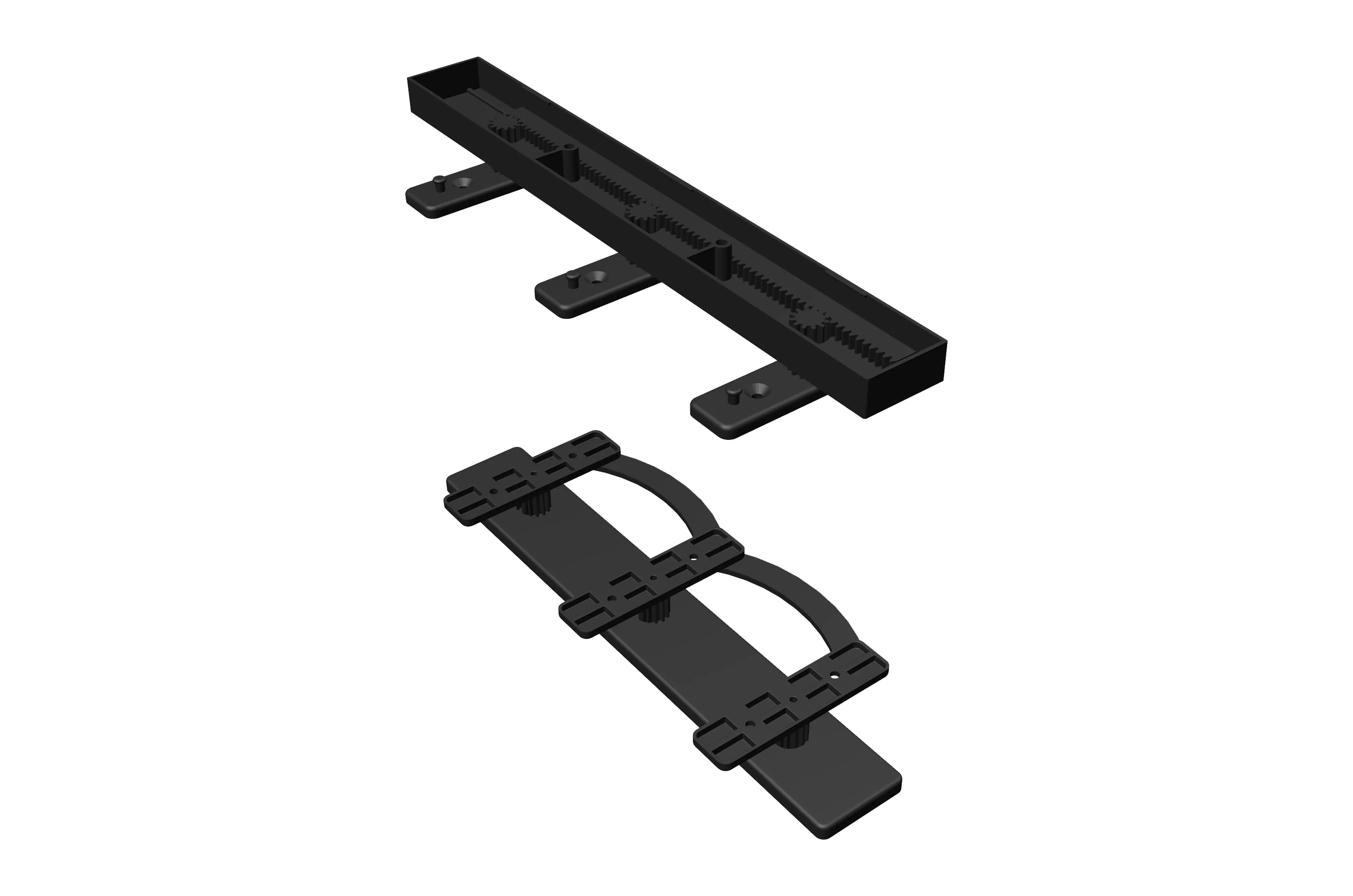 Neuhofer Montageset Raumtrenner 39 x 19 cm schwarz 