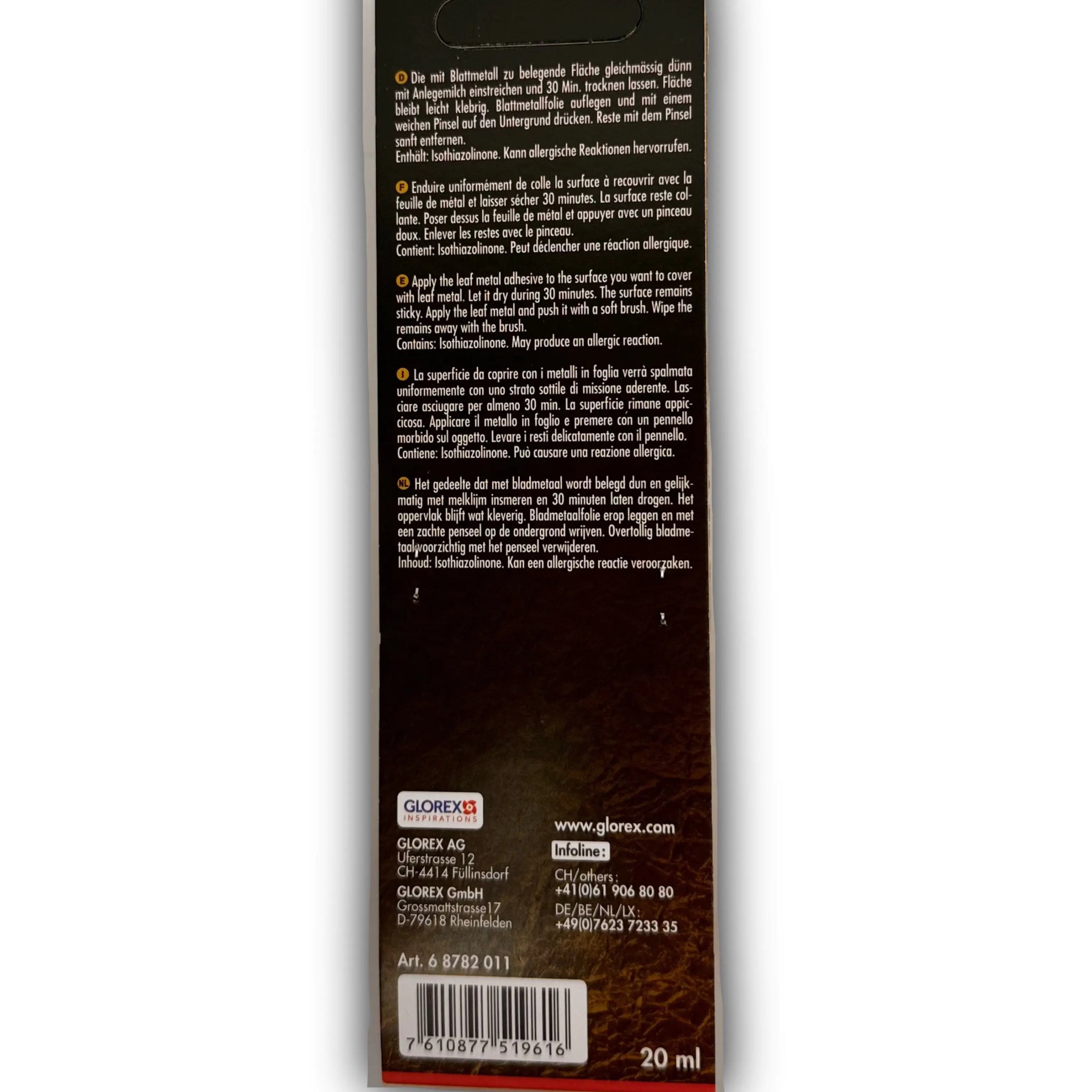 Glorex Anlegemilch für Blattmetall 20 ml