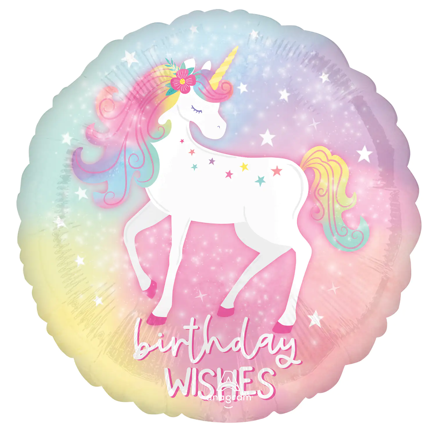 Folienballon Unicorn Birthday 43 cm