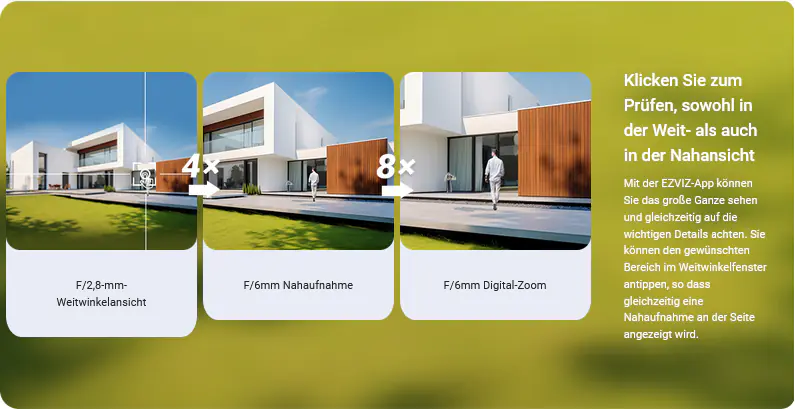 Ezviz Überwachungskamera mit Mikrofon & Lautsprecher H90 2K+ Dual Lenses