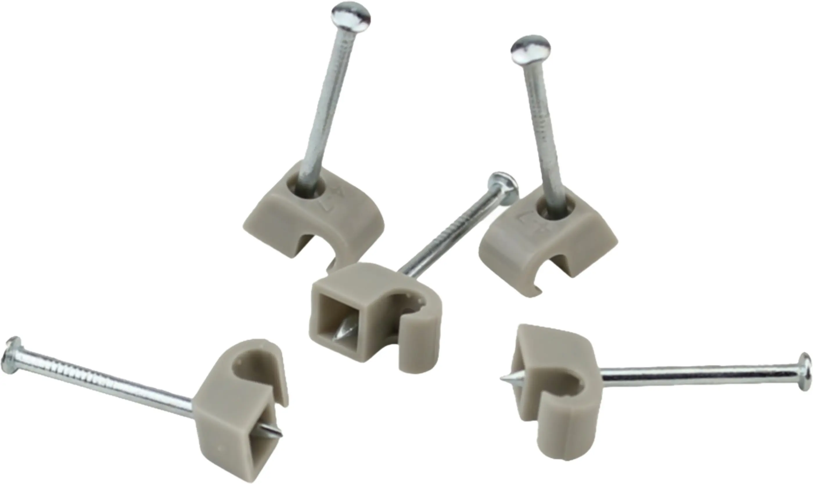 Unitec Nagelschellen Express 4-7 mm mit 30 mm Stahlnagel grau 250 Stück