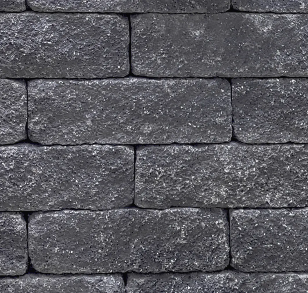 EHL Mauerstein Anzio Antik Light Halbstein 25 x 18 x 15 cm basalt-anthrazit