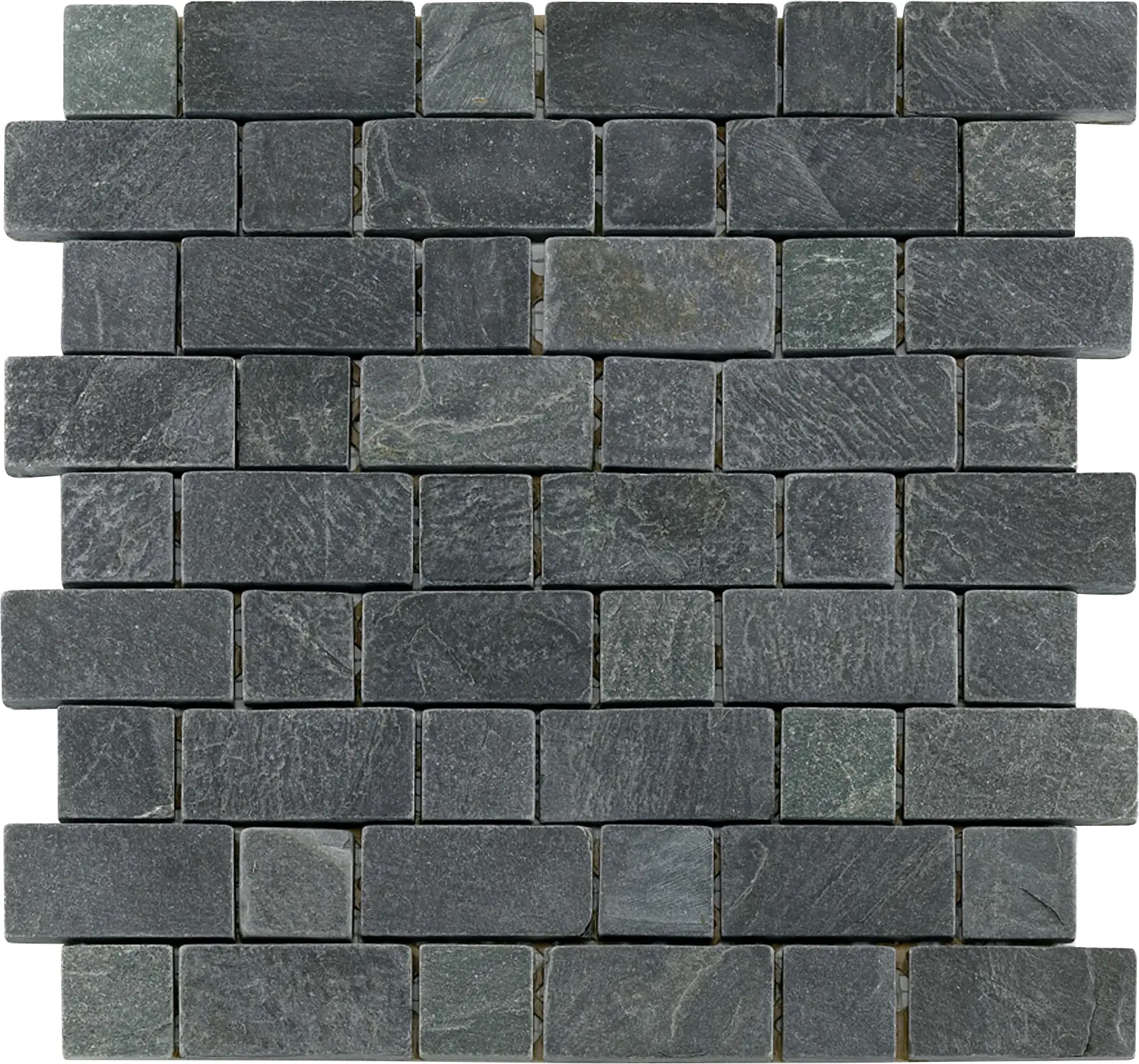 Mosaikfliese Schiefer Brick 30 x 30 cm schwarz Mosaikfliese Schiefer Brick 30 x 30 cm schwarz