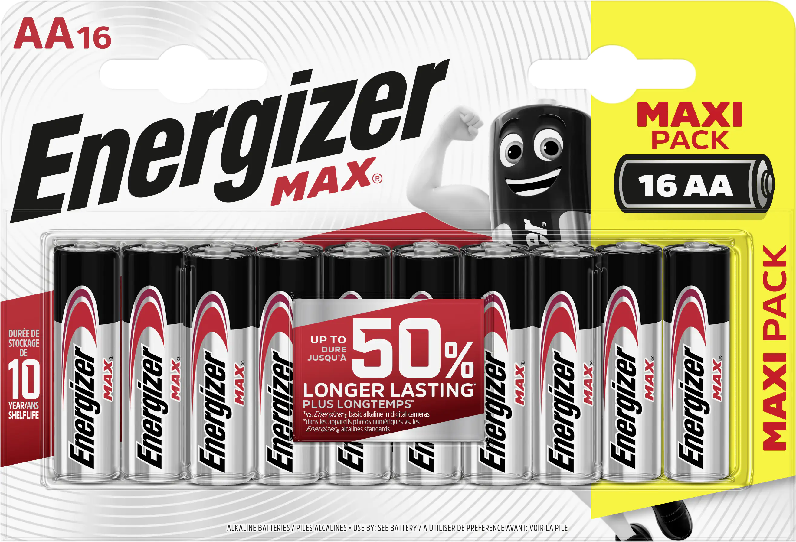 Energizer Max Alkaline Batterie Mignon AA 1,5V, 16er Pack