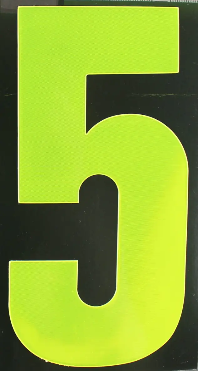 Conacord Reflektierende Klebezahl 5 gelb 170 mm "5"