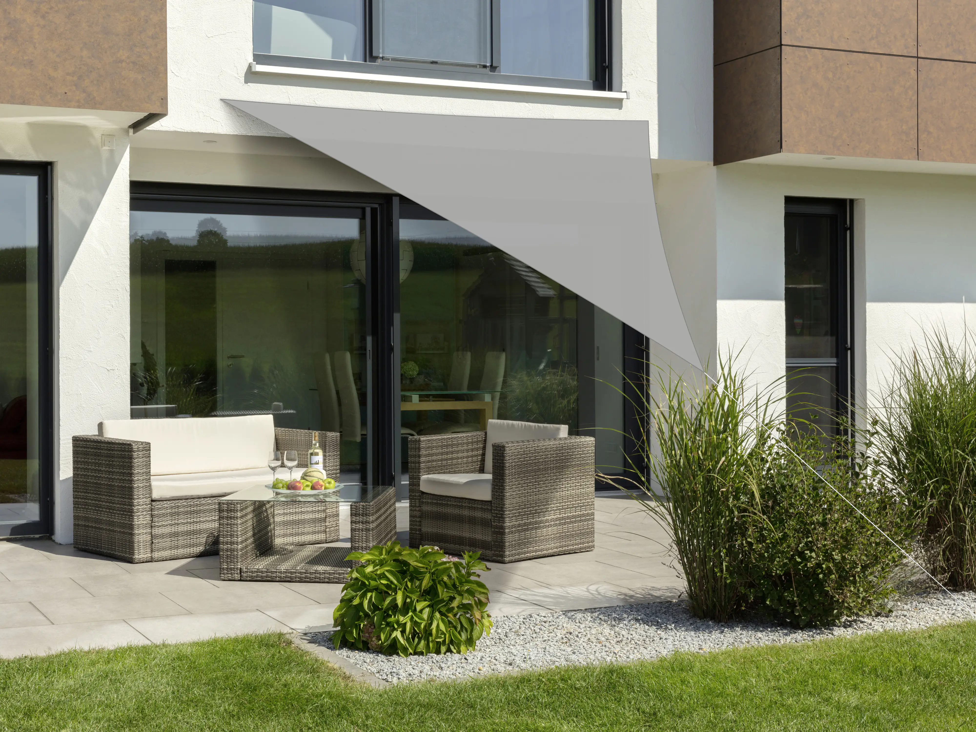 Schneider Sonnensegel Lanzarote silbergrau 360 x 360 x 360 cm 