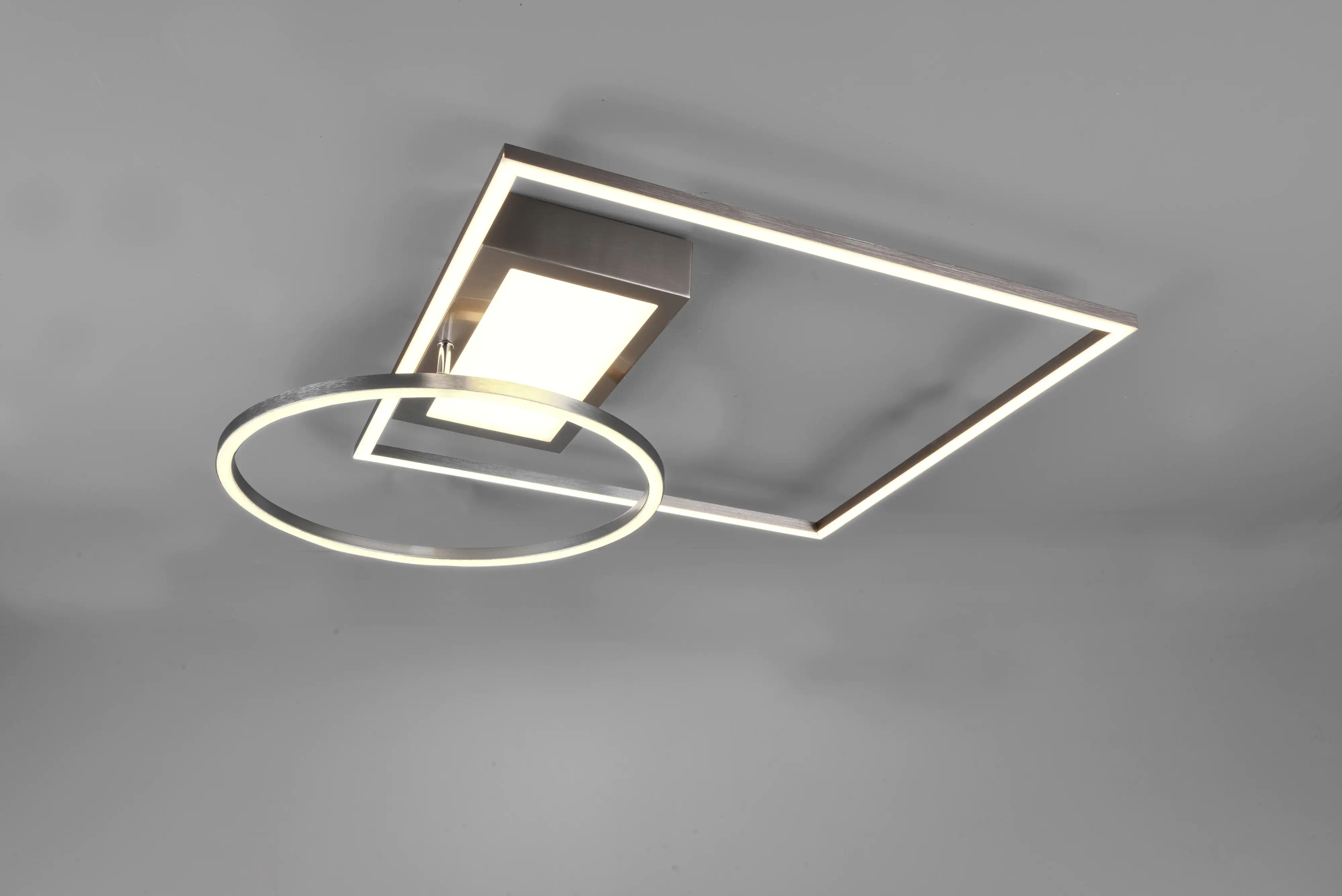4017807488586_2716259 Trio LED Deckenleuchte Downey nickel matt, Fernbedienung, schwenkbar