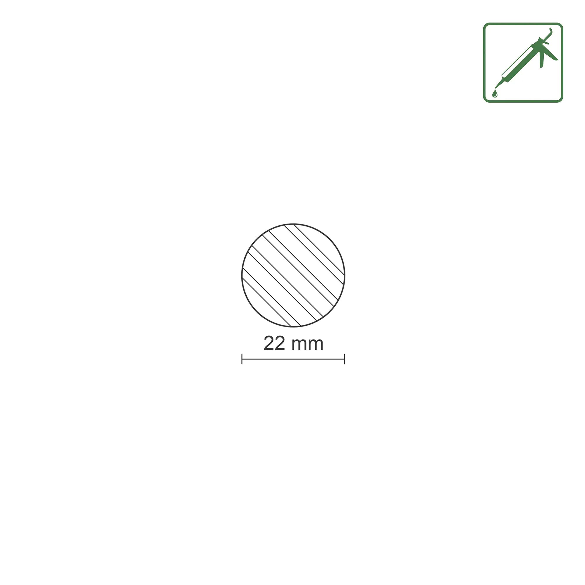 FN Neuhofer Rundstab 100 cm 22 x 22 mm Fichte/Kiefer