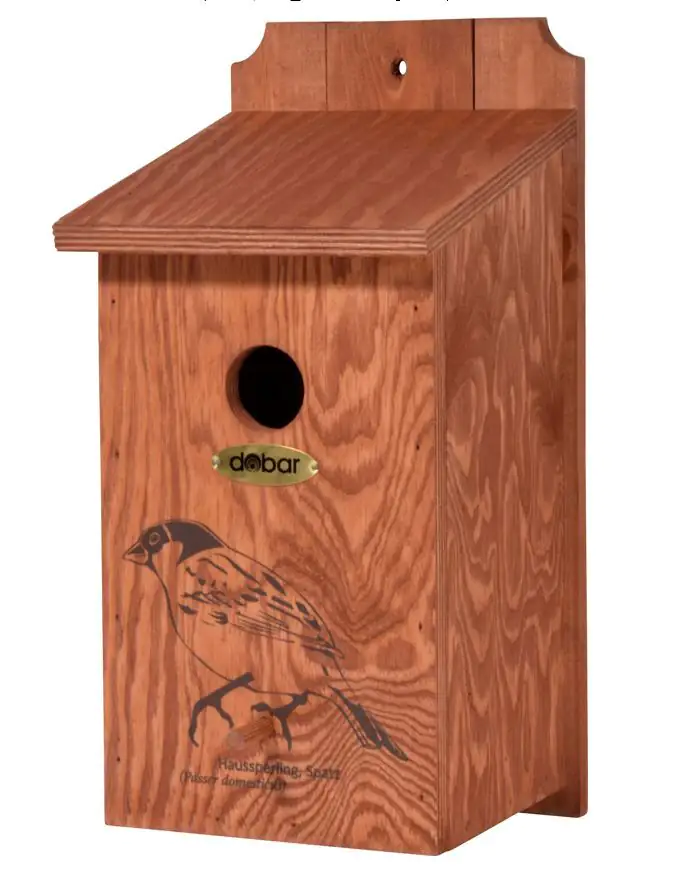 Dobar Nistkasten Haussperling Kiefernholz lasiert LxBxH: 17x18x35 cm