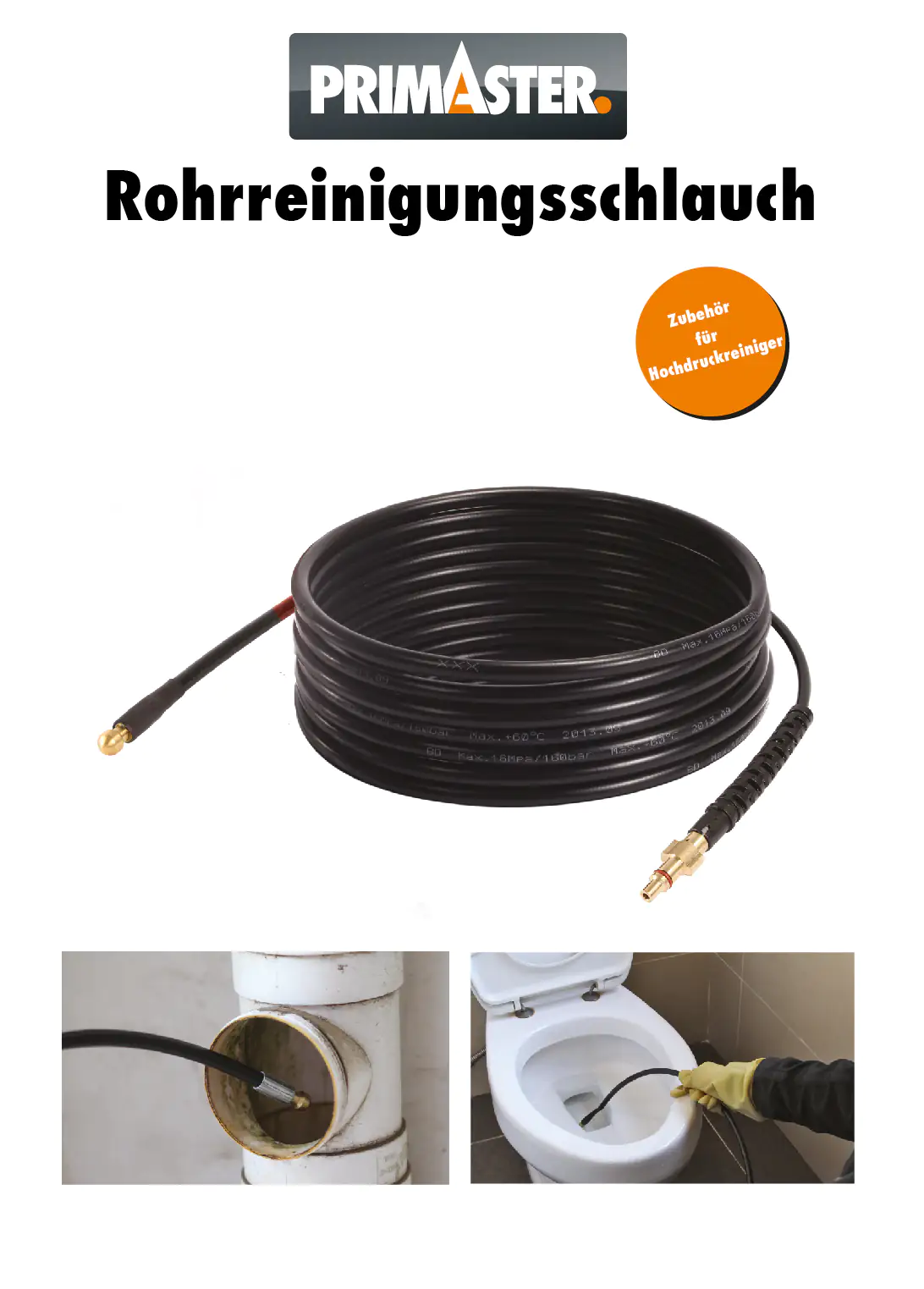 Primaster Rohrreinigungsset Schlauch 10 m Primaster Rohrreinigungsset Schlauch 10 m