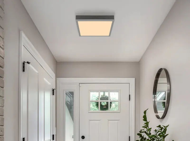 Globo Deckenleuchte Doro 30 x 30 cm silber warmweiß