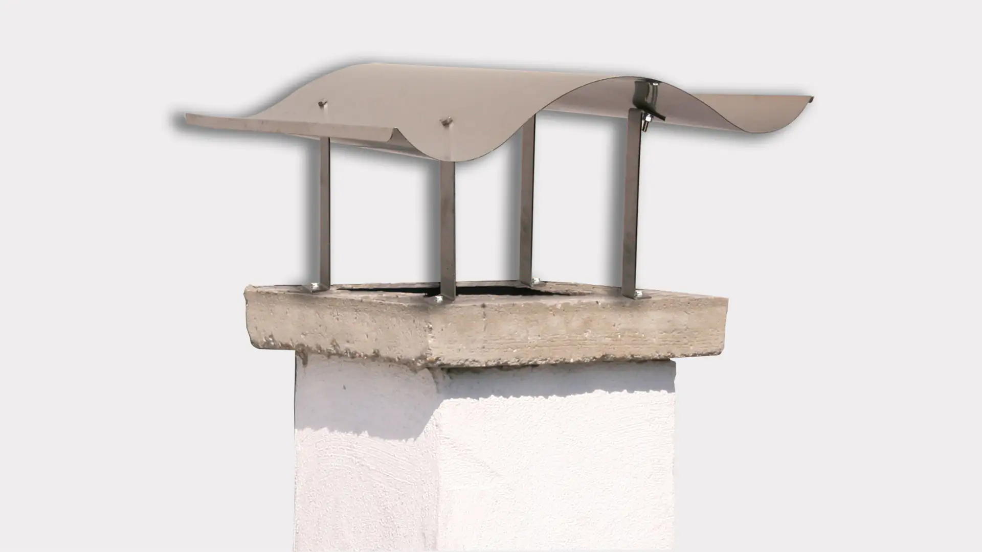 Szagato Kaminschutzhaube / Schornsteinhaube Edelstahl starr 67 x 70 cm