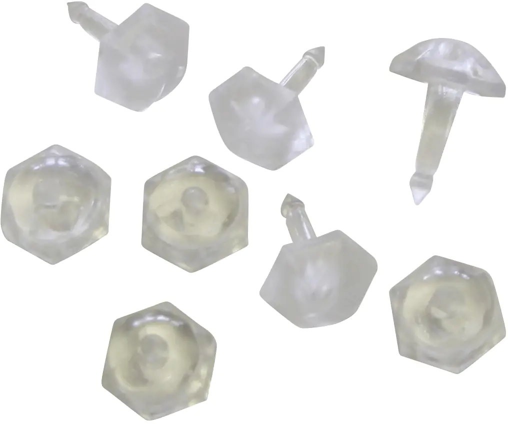 Gardinia Faltenstecker glasklar, 50 Stück