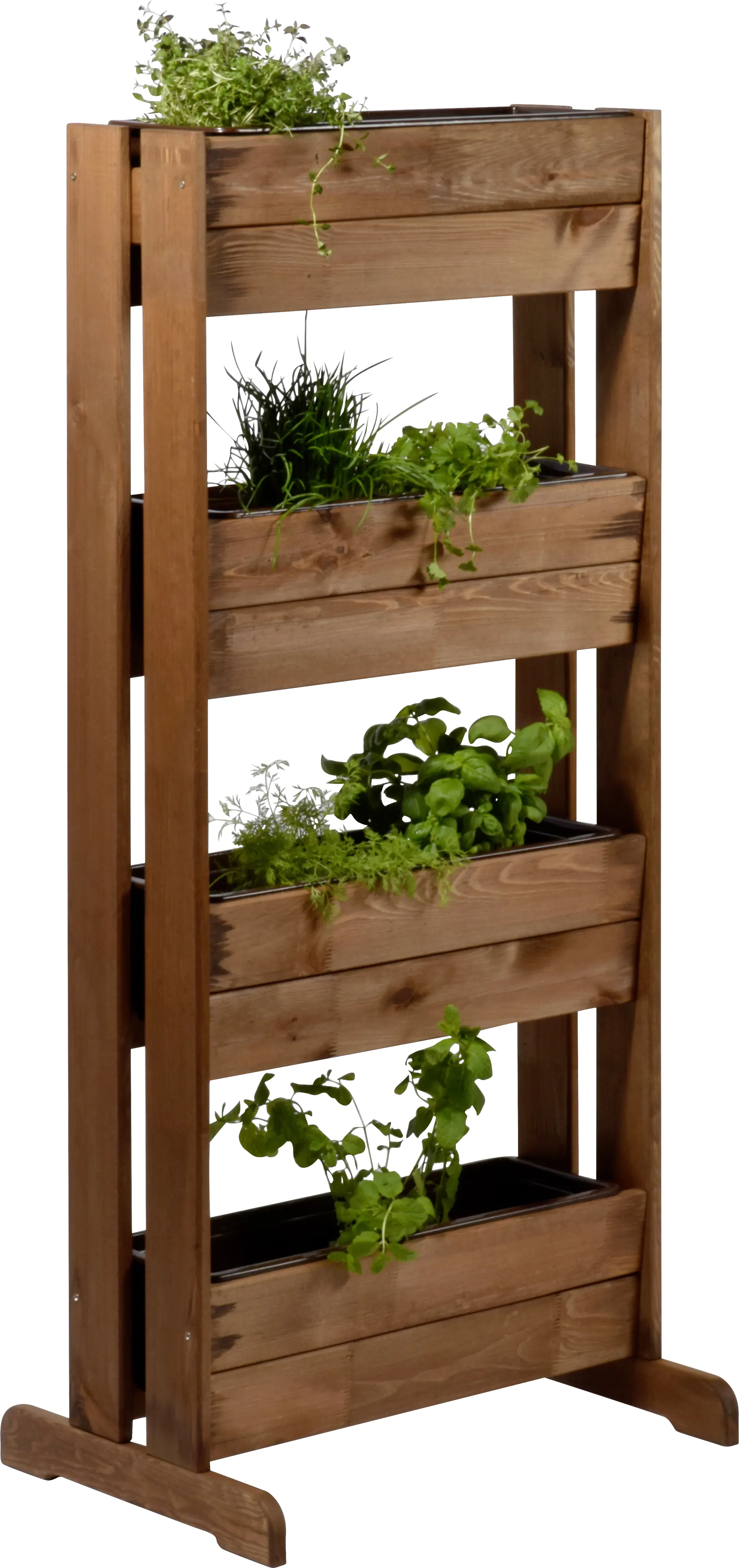 Dobar Vertikalbeet mit 4 Pflanzkästen, bernstein