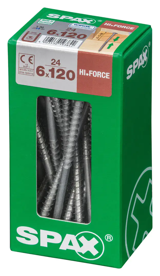 Spax Holzbauschrauben 6.0 x 120 mm TX 30 Tellerkopf - 24 Stk.