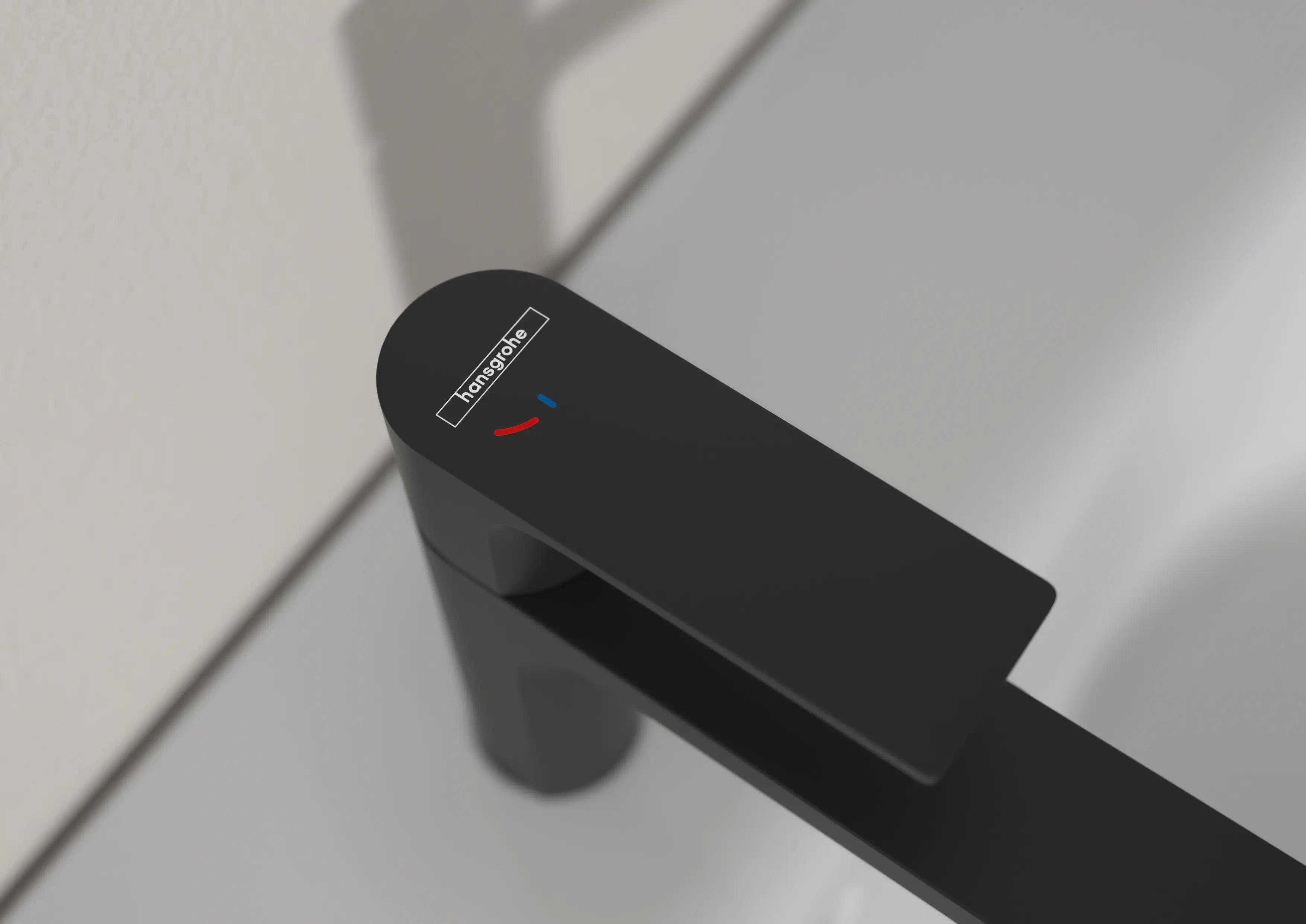 Hansgrohe Waschtischarmatur Rebris S 80 CoolStart EcoSmart+ mattschwarz