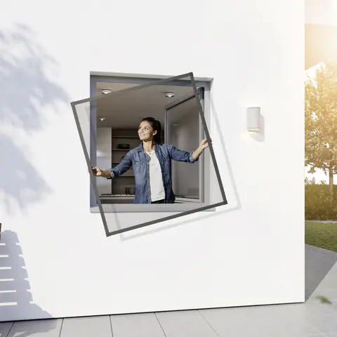 RS Fliegenschutz-Fenster 130 x 150 cm anthrazit/anthrazit kürzbar