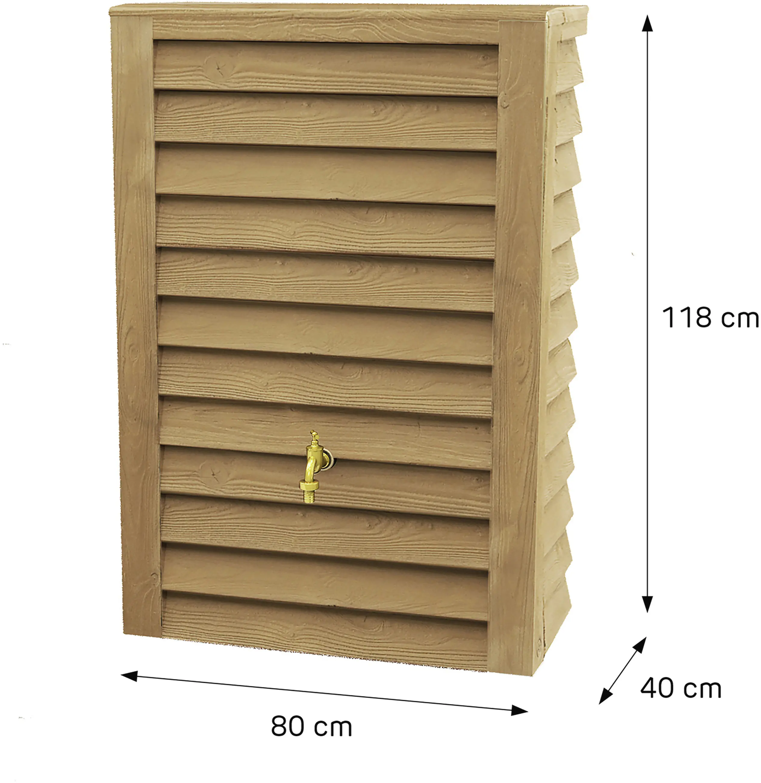 Garantia Regentonne Woody Junior Wandtank 300 L lightwood