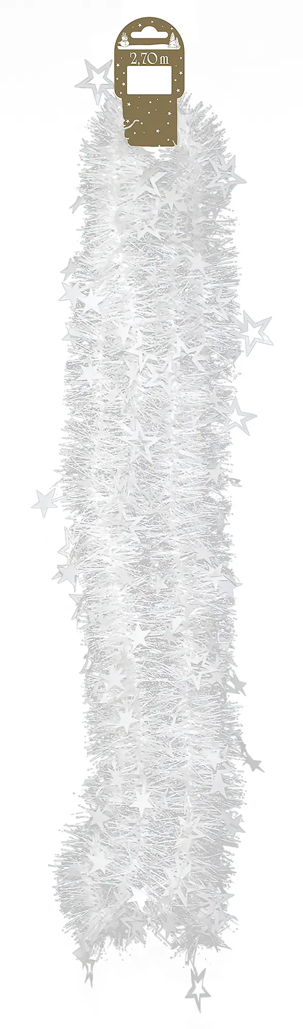 Girlande mit Sternen Kunststoff 270 cm weiß 