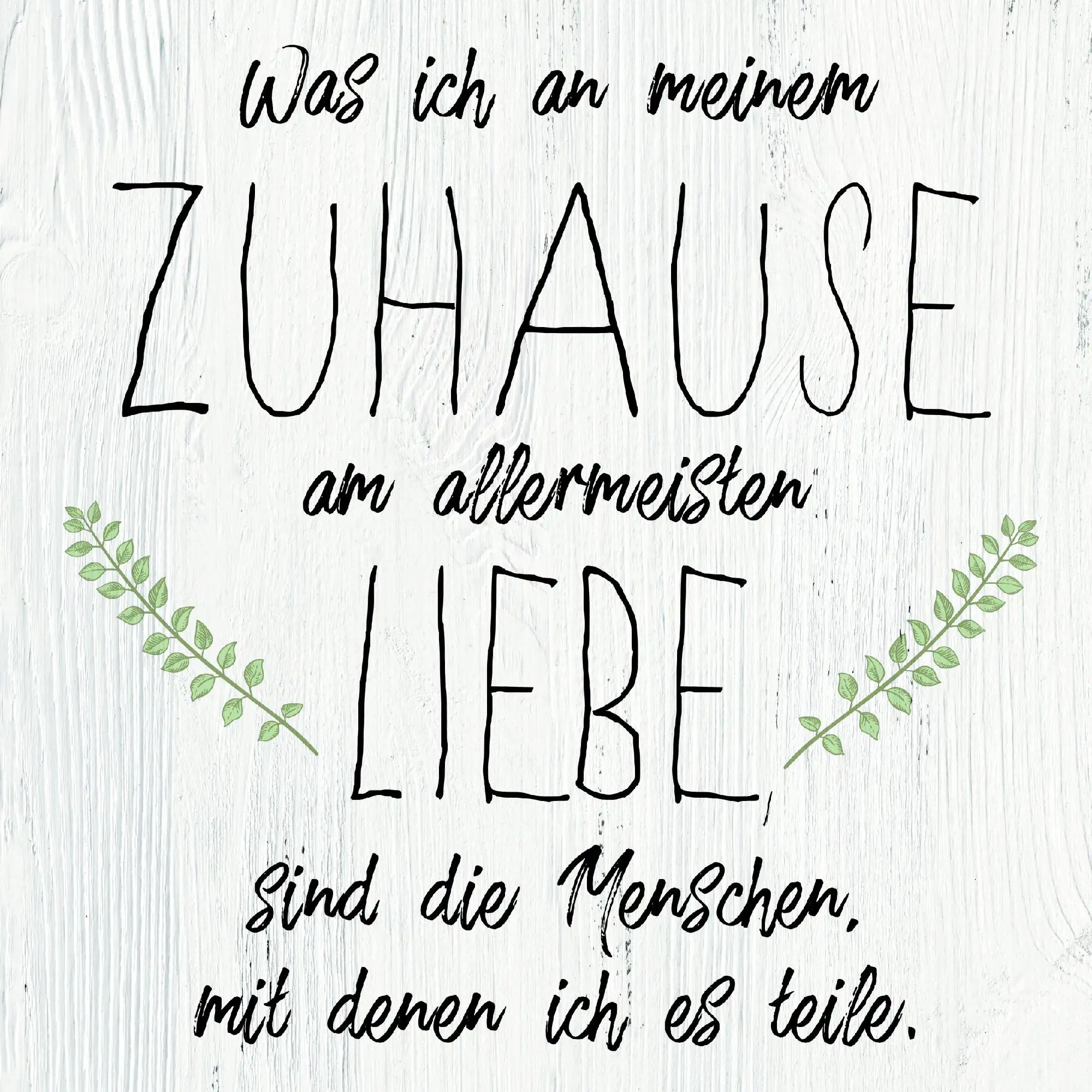 Deco-Block Bild - Zuhause 39 x 39 cm Deco-Block Bild - Zuhause 39 x 39 cm