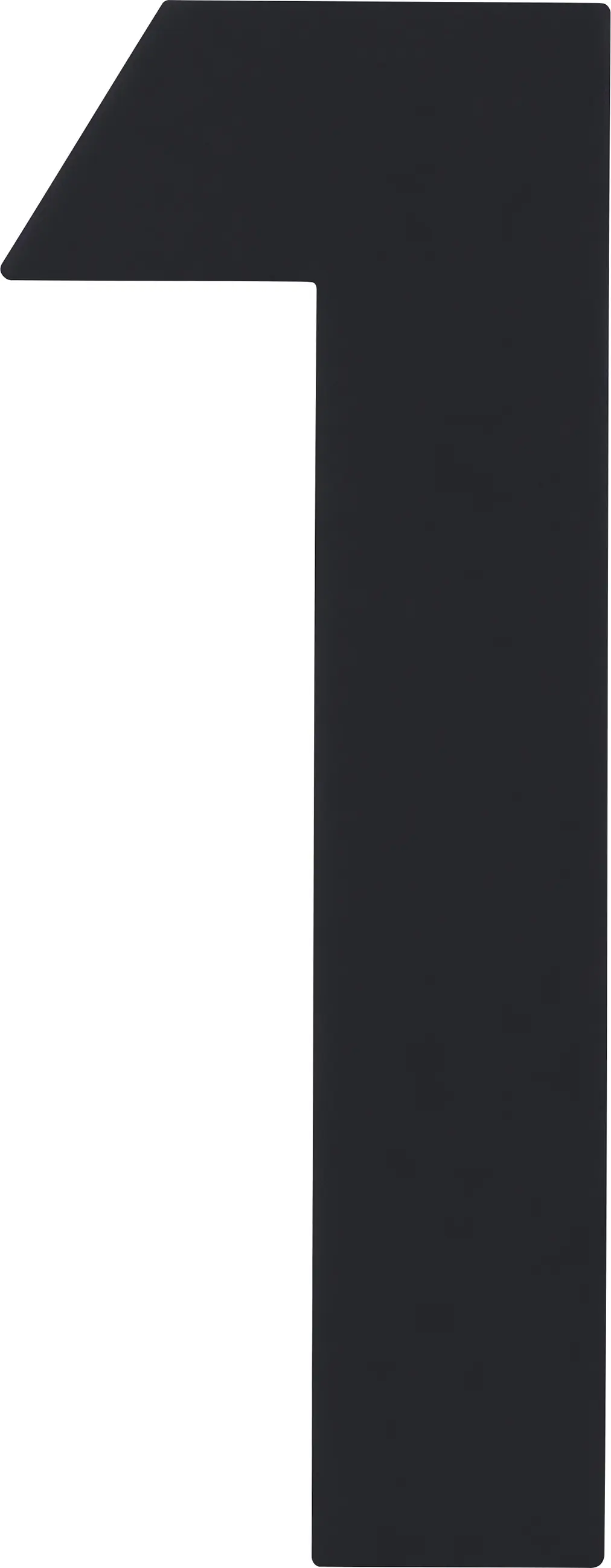 Alpertec Hausnummer 1 Edelstahl schwarz matt 12 x 8 cm 