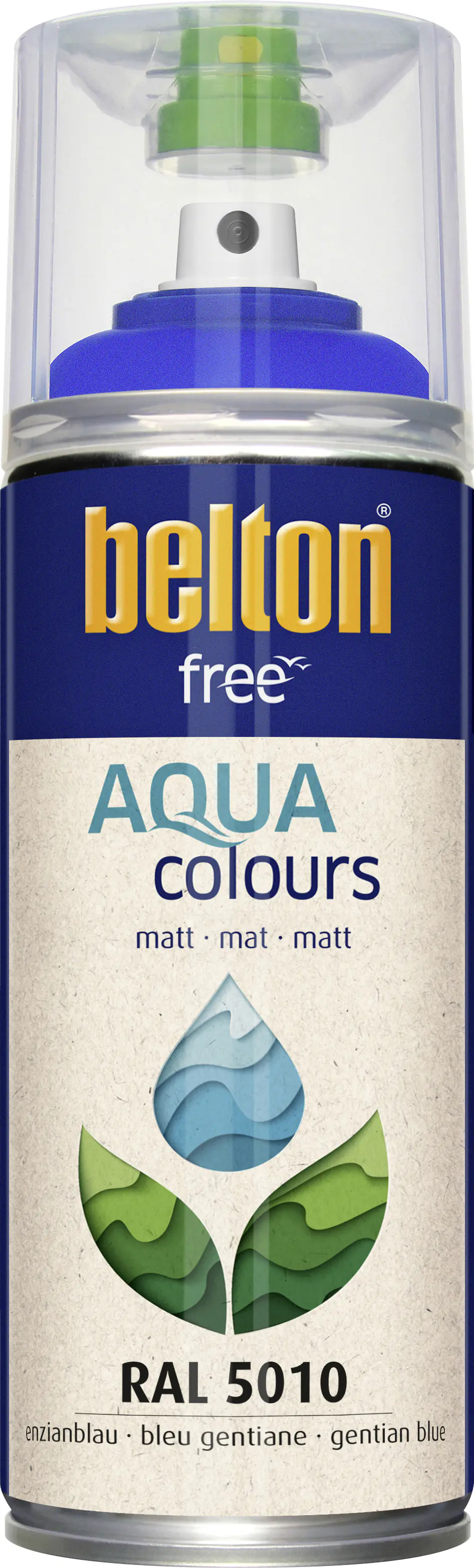 belton free Lackspray AQUAcolours 400 ml enzianblau matt