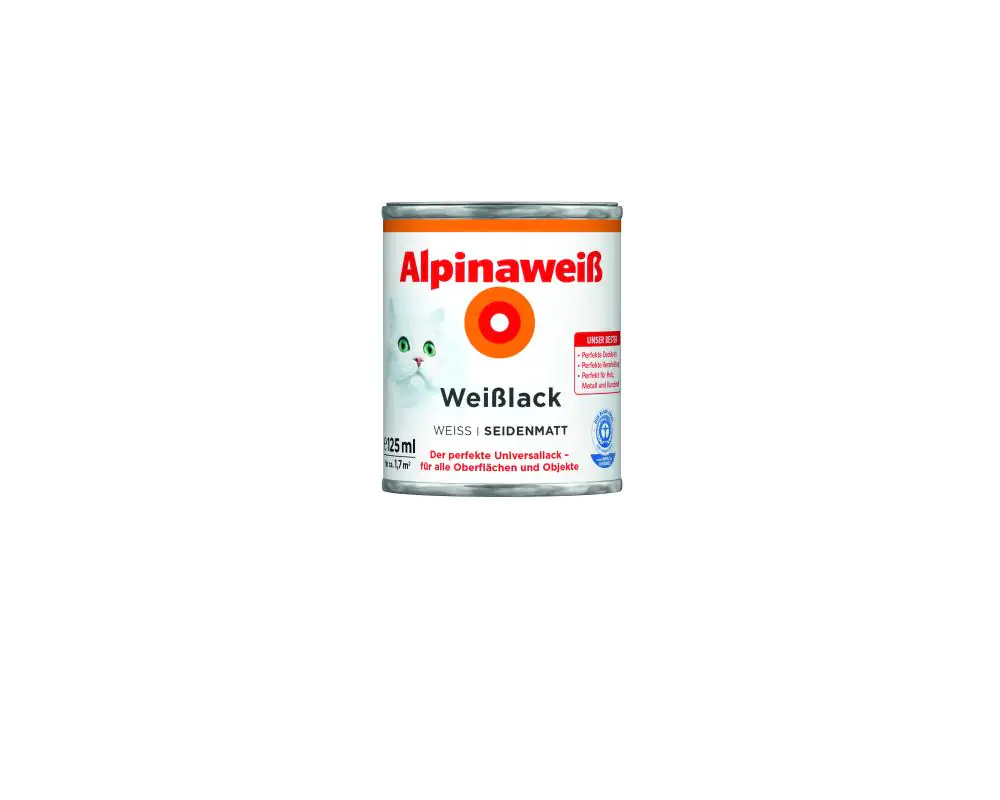 Alpinaweiß Weißlack 125 ml seidenmatt Alpinaweiß Weißlack 125 ml seidenmatt