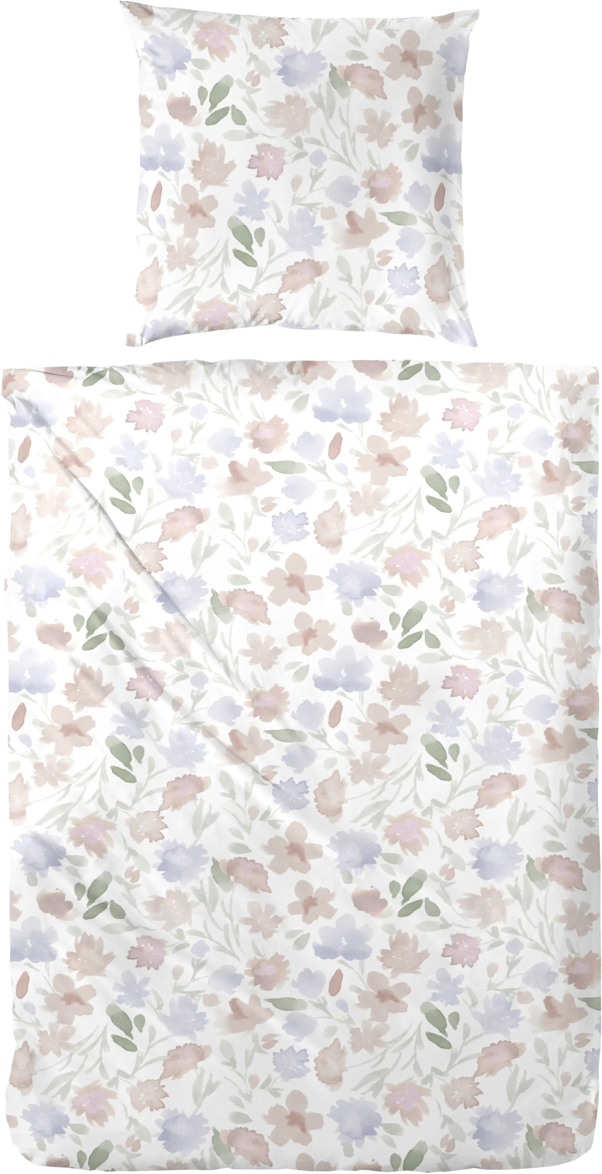 Renforce Bettwäsche Blümchen 155 x 200 cm rosa