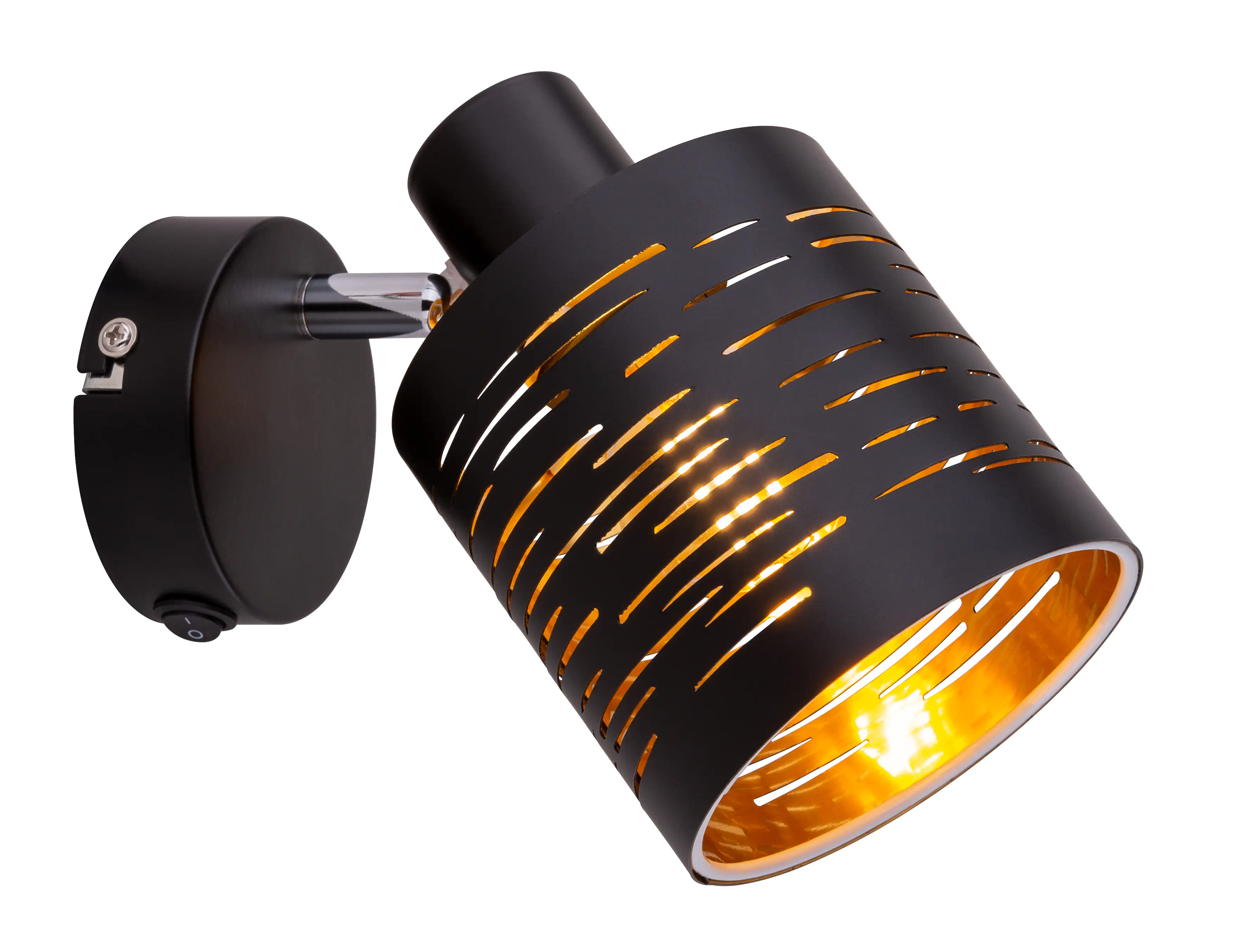 9007371398072_2 Globo 1er Spot Tunno schwarz-gold 14,5 x 10 cm E14, max. 15 W