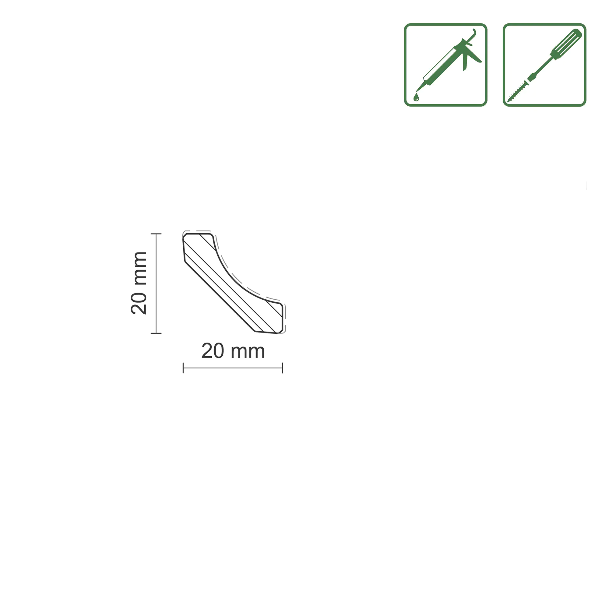 FN Neuhofer Hohlkehlleiste 240 cm 20 x 20 mm Fichte/Kiefer