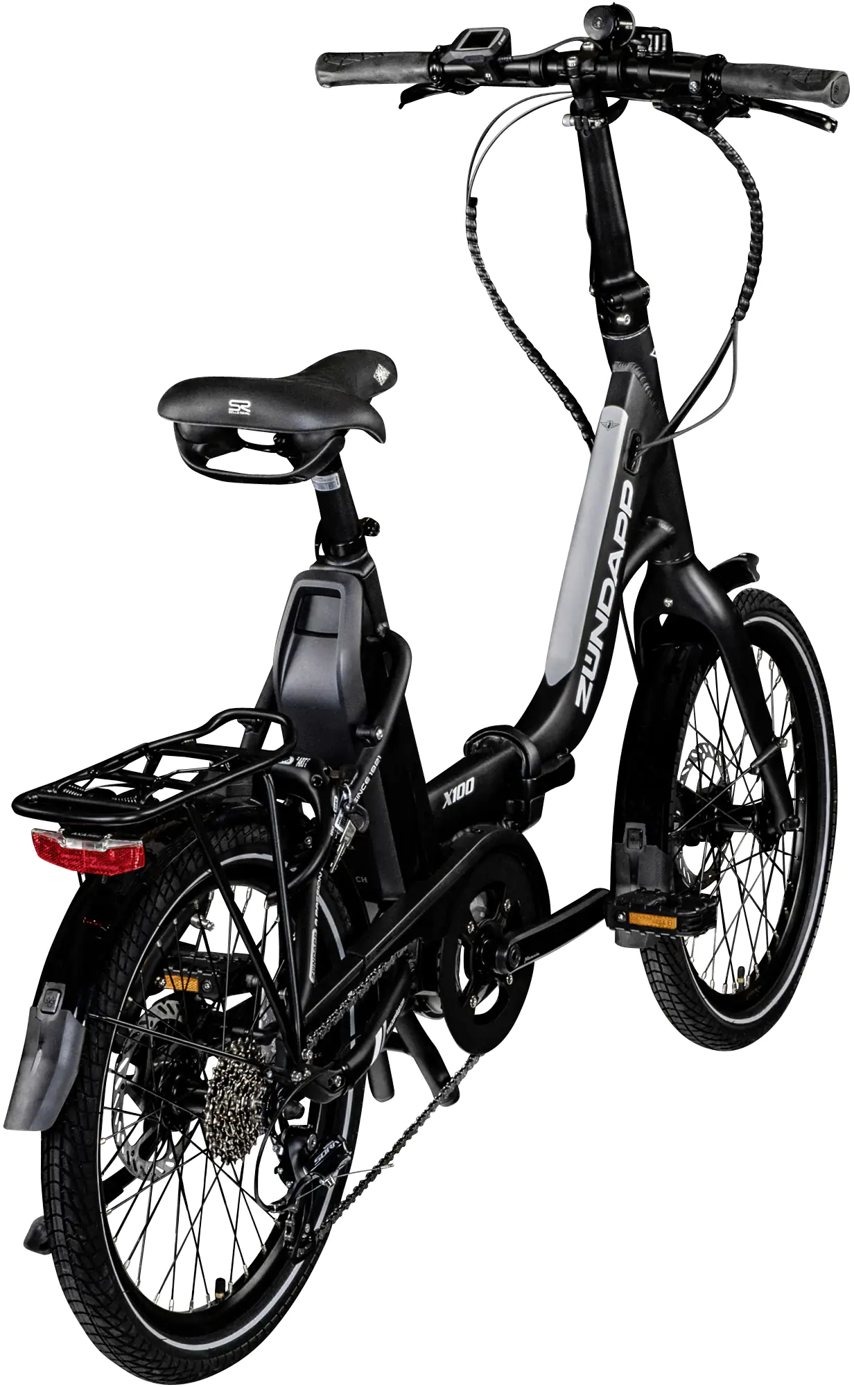 Zündapp E-Bike Faltrad X100 20 Zoll RH 45cm 9-Gang 400 Wh schwarz grau