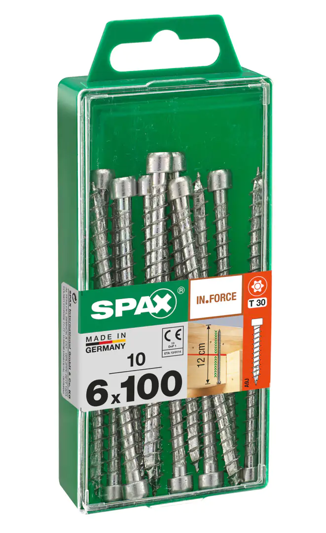 Spax Holzbauschrauben 6.0 x 100 mm TX 30 Zylinderkopf - 10 Stk.