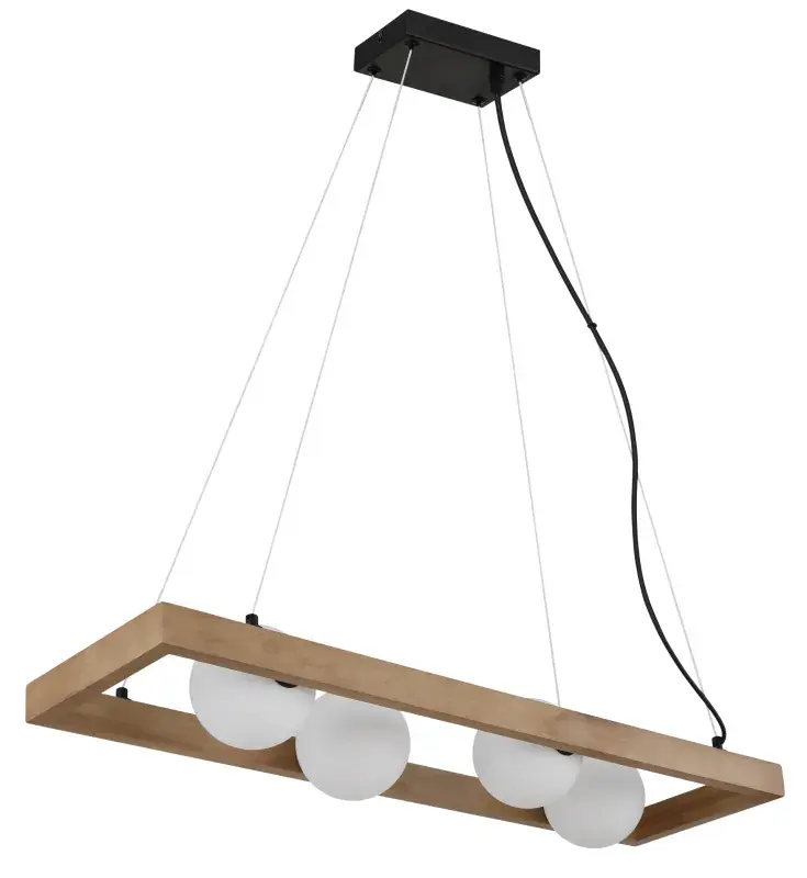 Globo Hängeleuchte Nanda 84 x 24 x 150 cm (L x B x H) schwarz matt