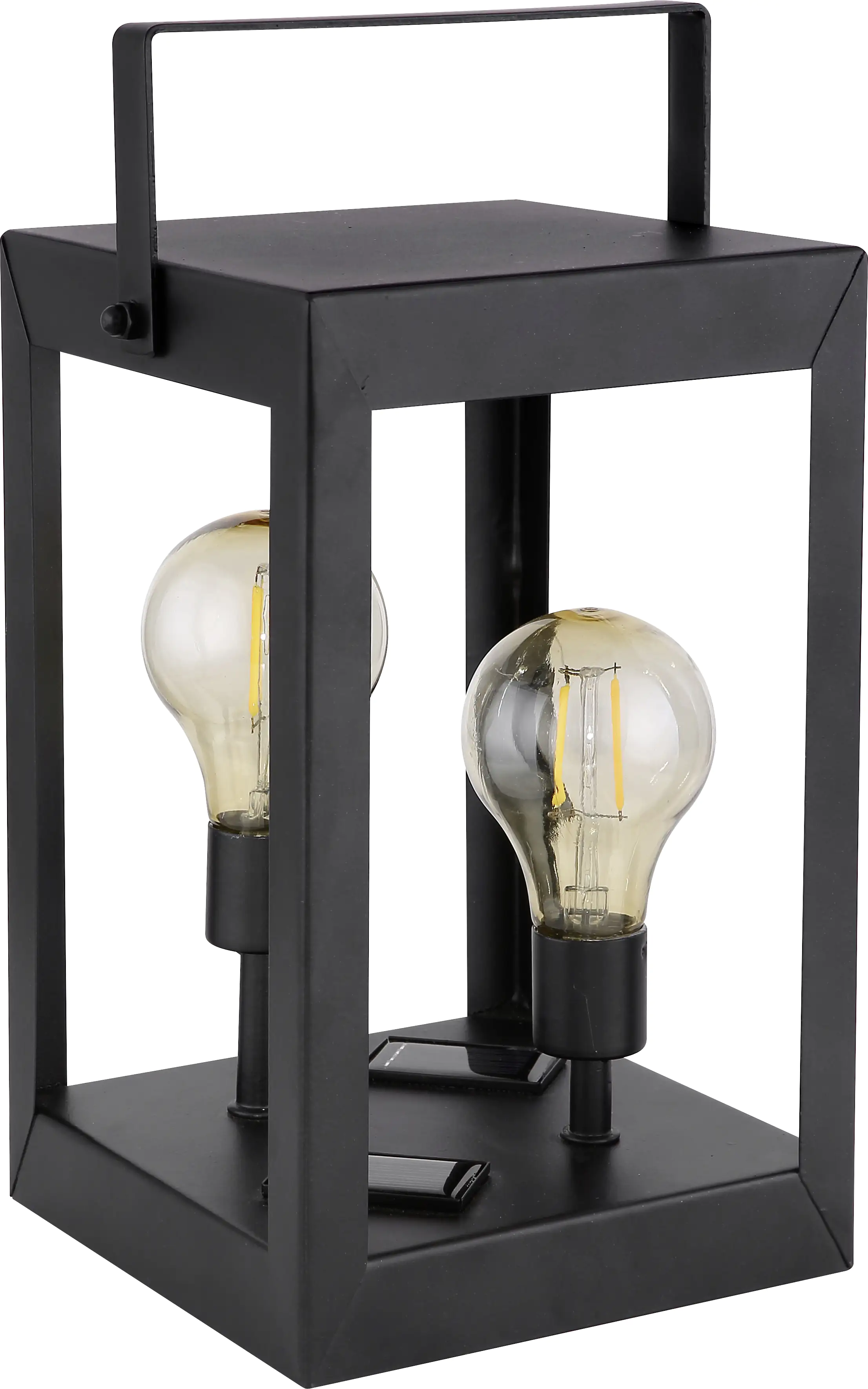 Globo LED Solarleuchte Laterne schwarz warmweiß