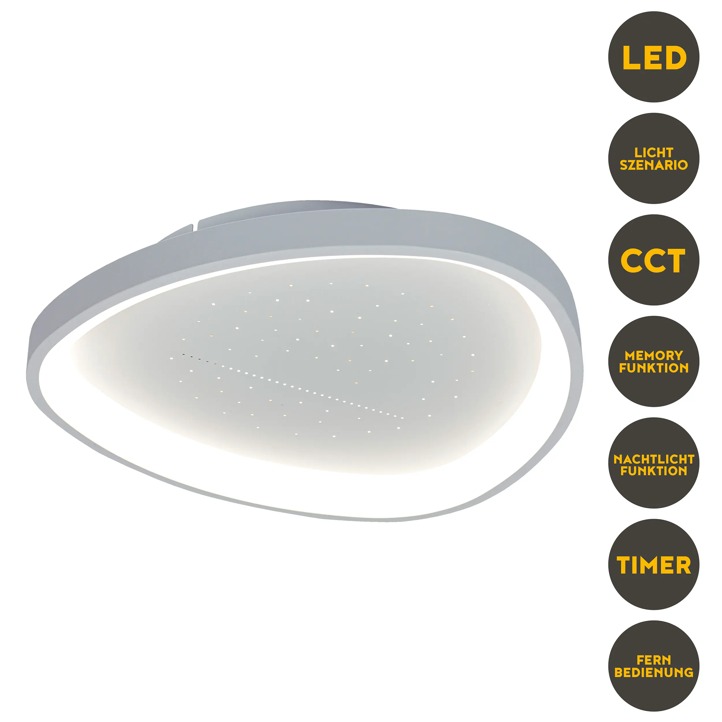 Light & More LED Deckenleuchte Oval 32W weiß