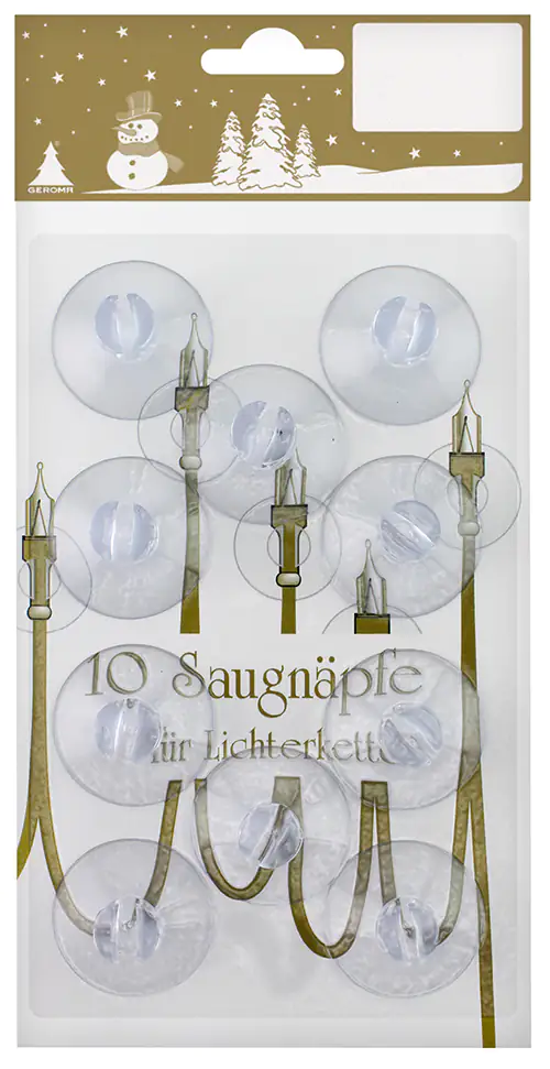 Saugnäpfe für Lichterketten 3,5 cm, 10 Stück
