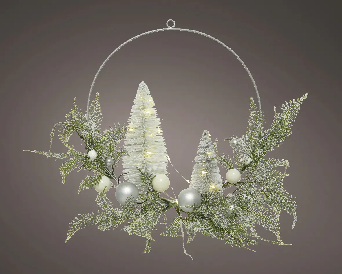 Kaemingk Weihnachtskranz Ø 30 cm mit LED Beleuchtung