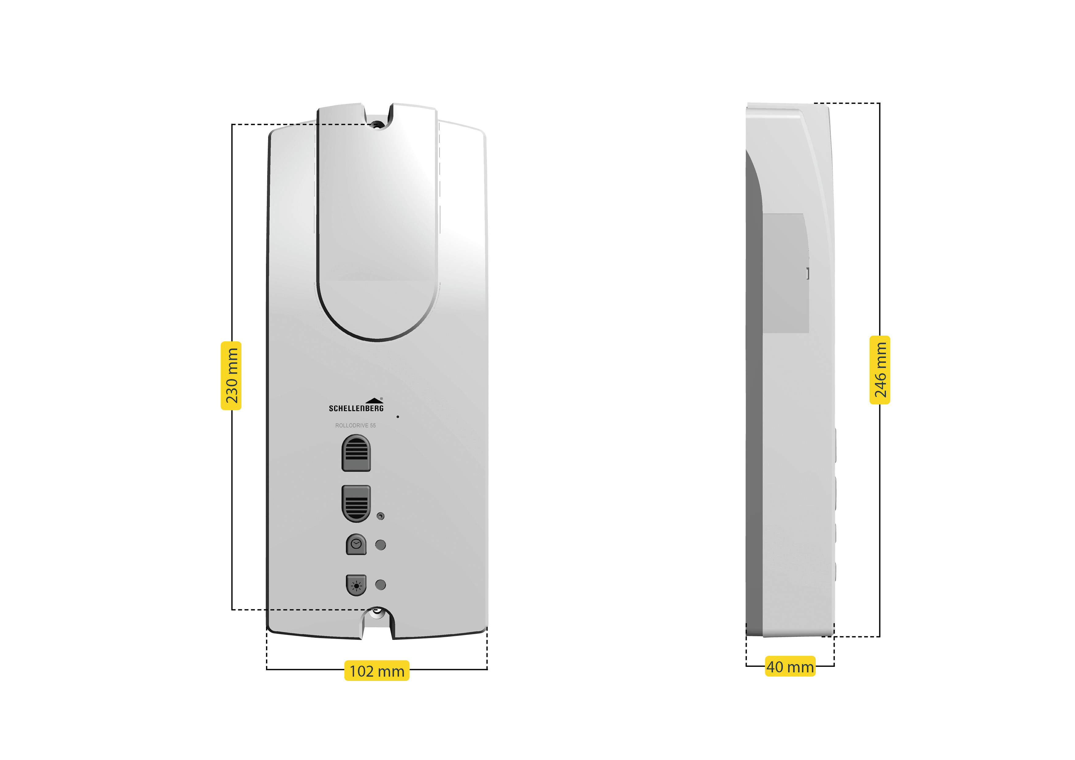 Schellenberg elektrischer Gurtwickler RolloDrive 55, für 30 kg/5,0 mÂÂ²