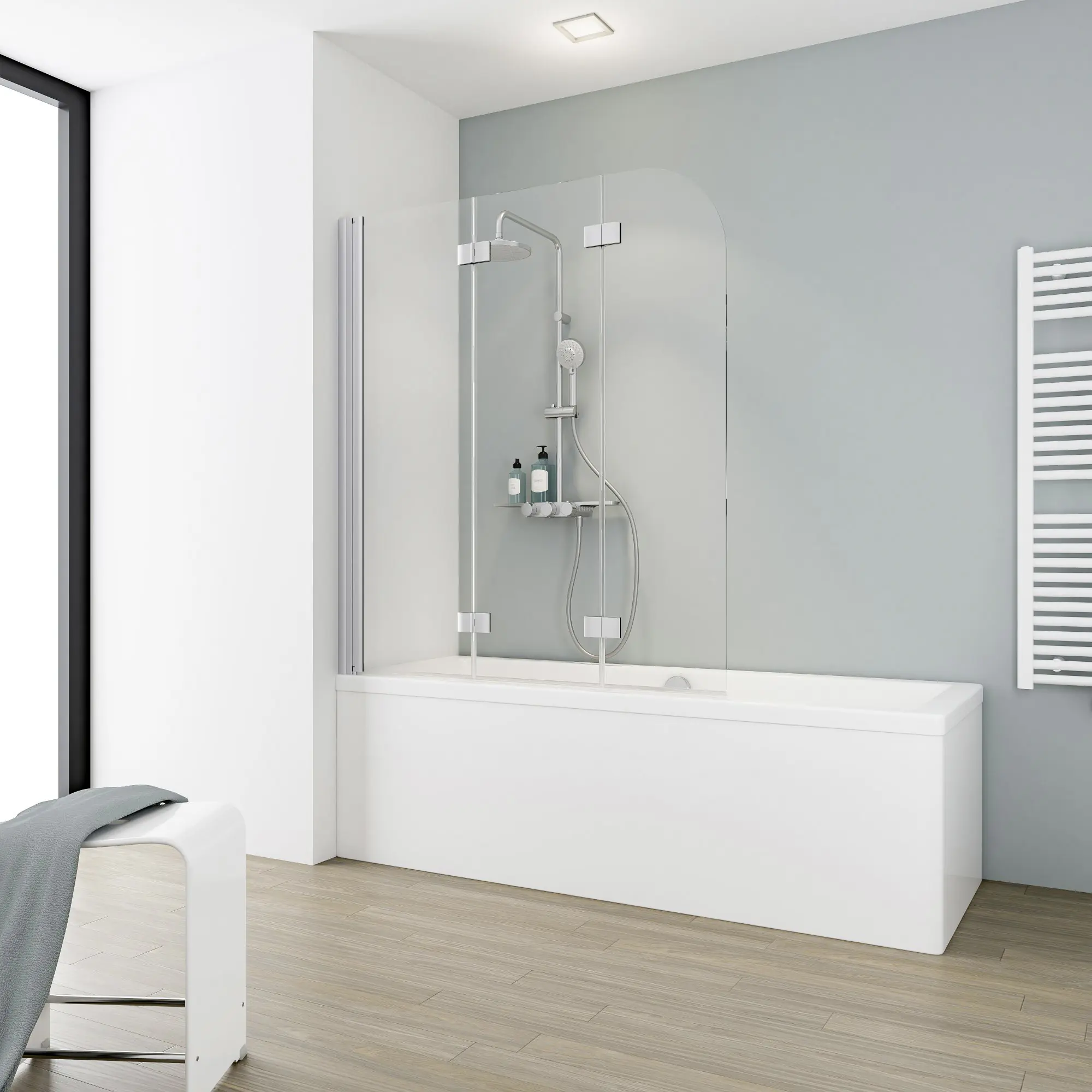 Schulte Badewannenaufsatz EP3354 3-tlg. 125 x 140 cm