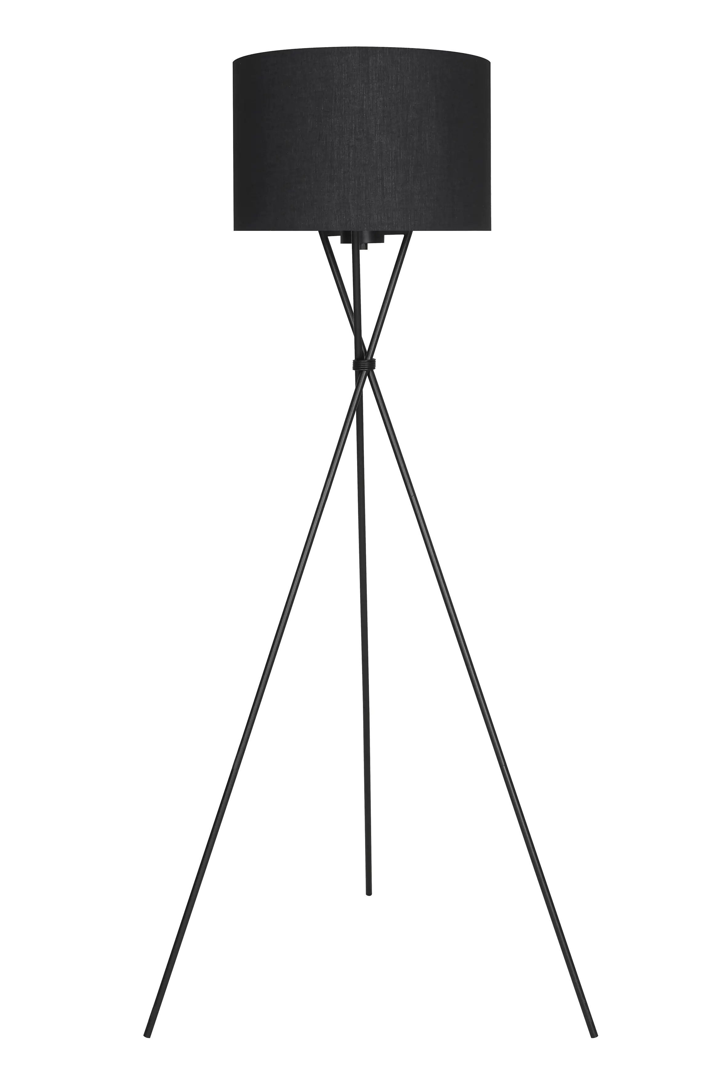 Di-Ka Stehleuchte Textil Dreibein schwarz