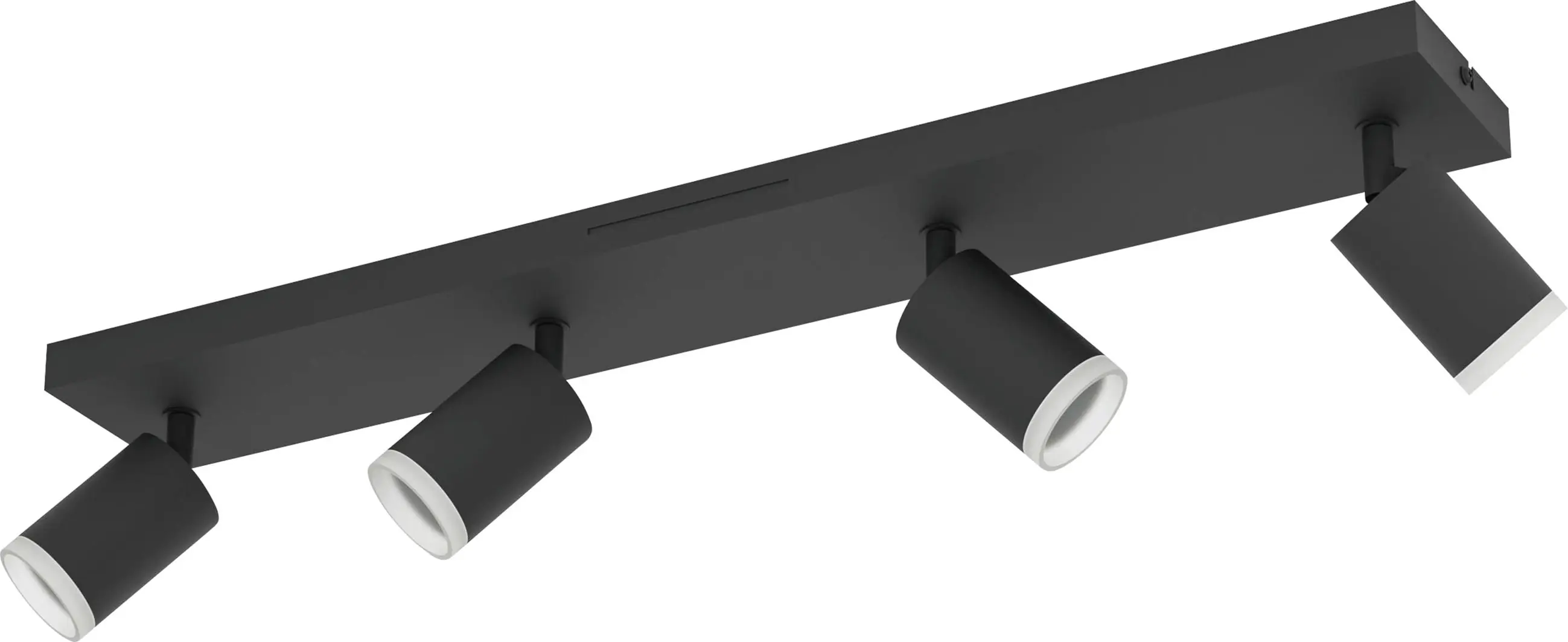 Eglo LED Leuchten 4er Spot Melitello-Z schwarz 68 x 11 cm warmweiß-kaltweiß dimmbar