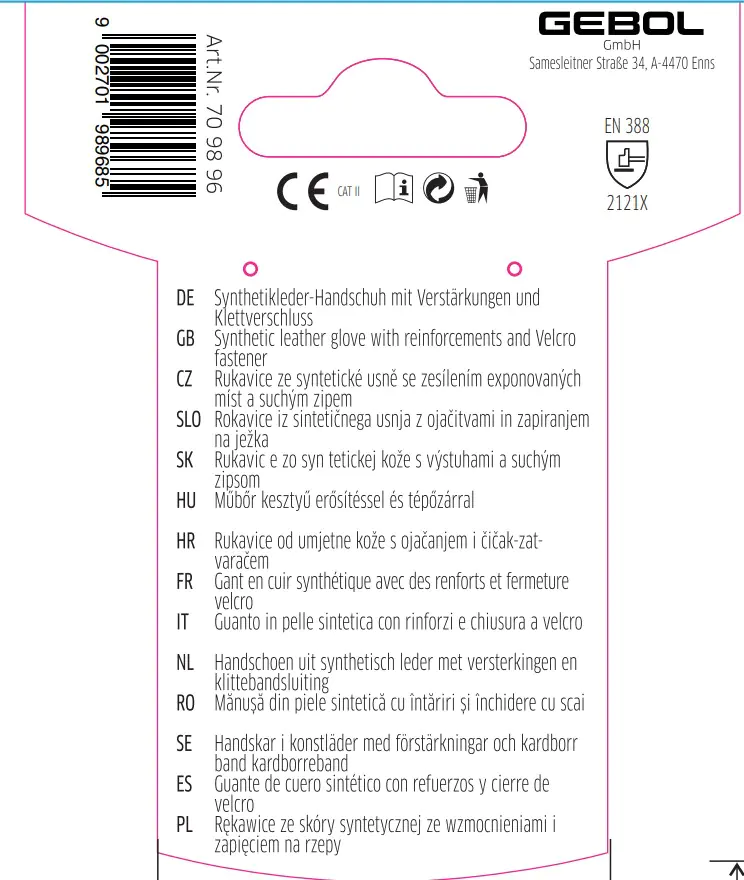 Gebol Handschuh Master Performance   Gebol Handschuh Master Performance